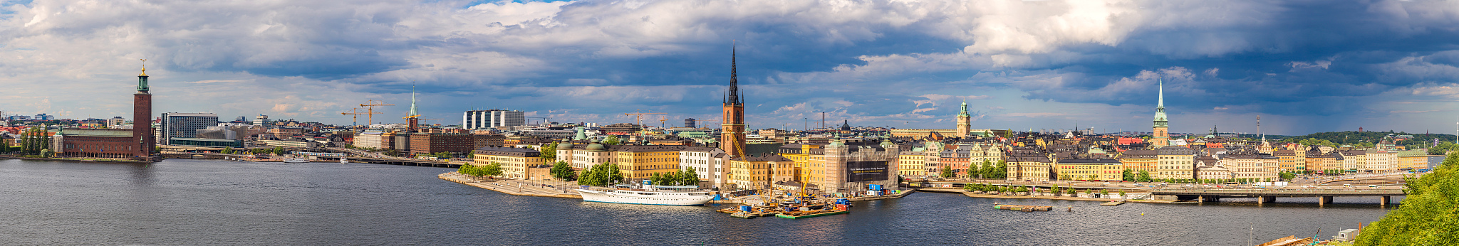ppanorama of the old town (gamla stan) in stockholm, sweden