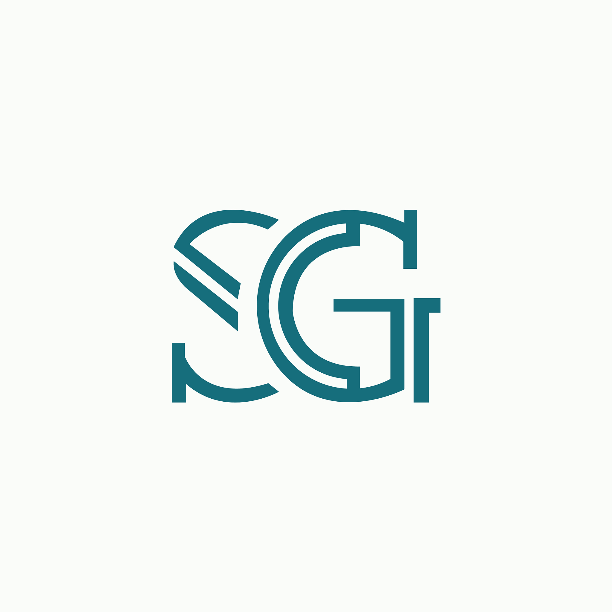 initial letter sg or gs logo design template