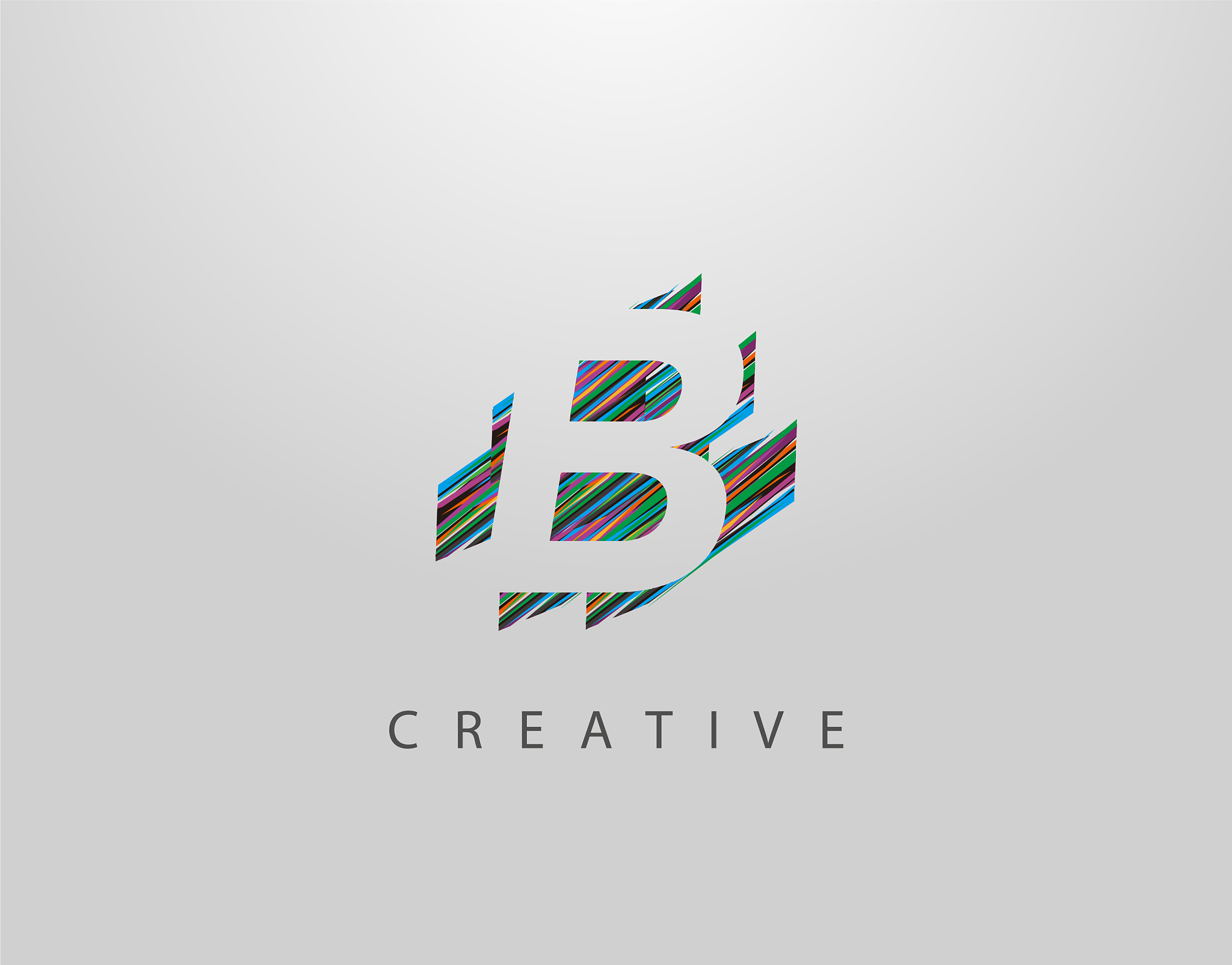 creative b letter logo modern abstract geometric