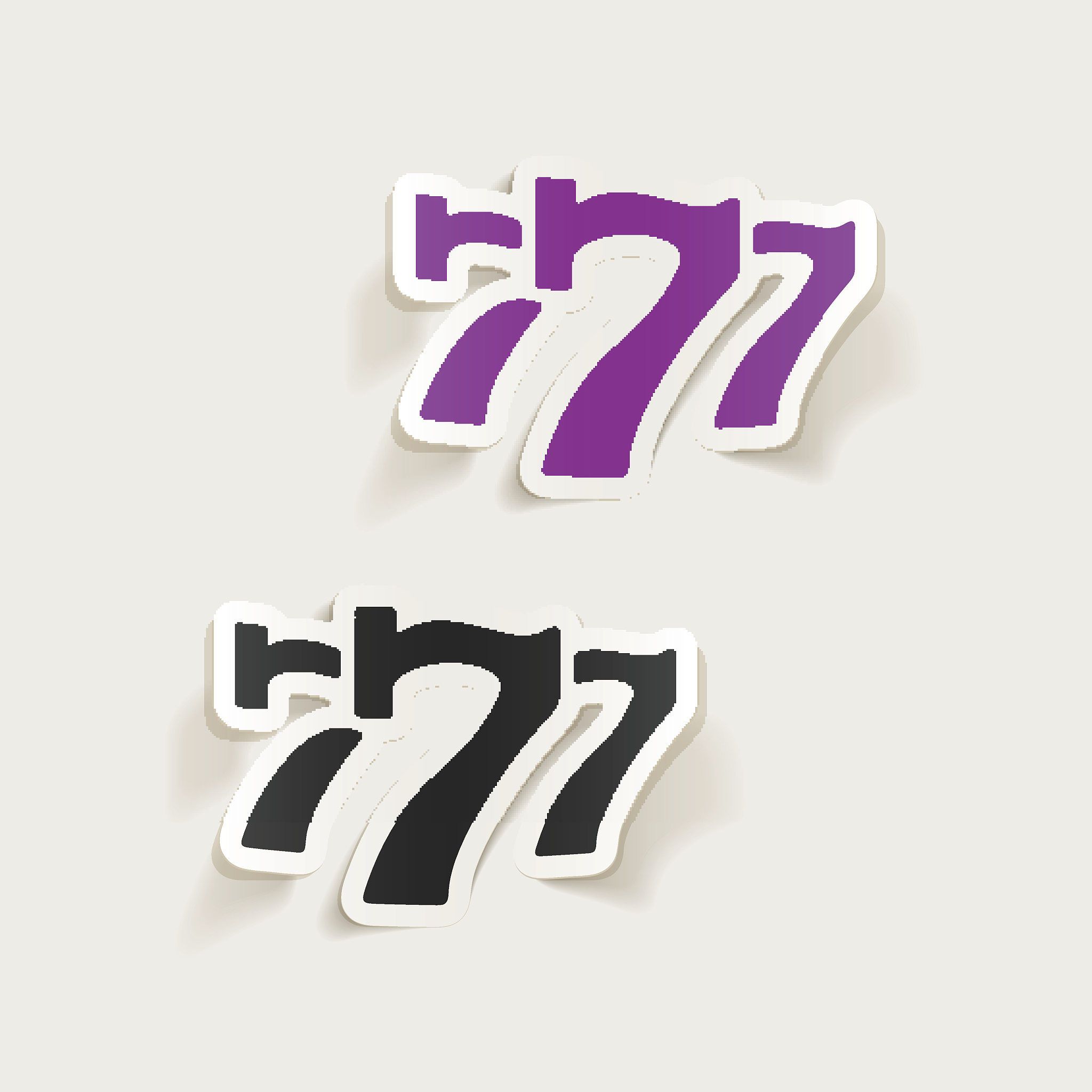 realistic design element: three seven