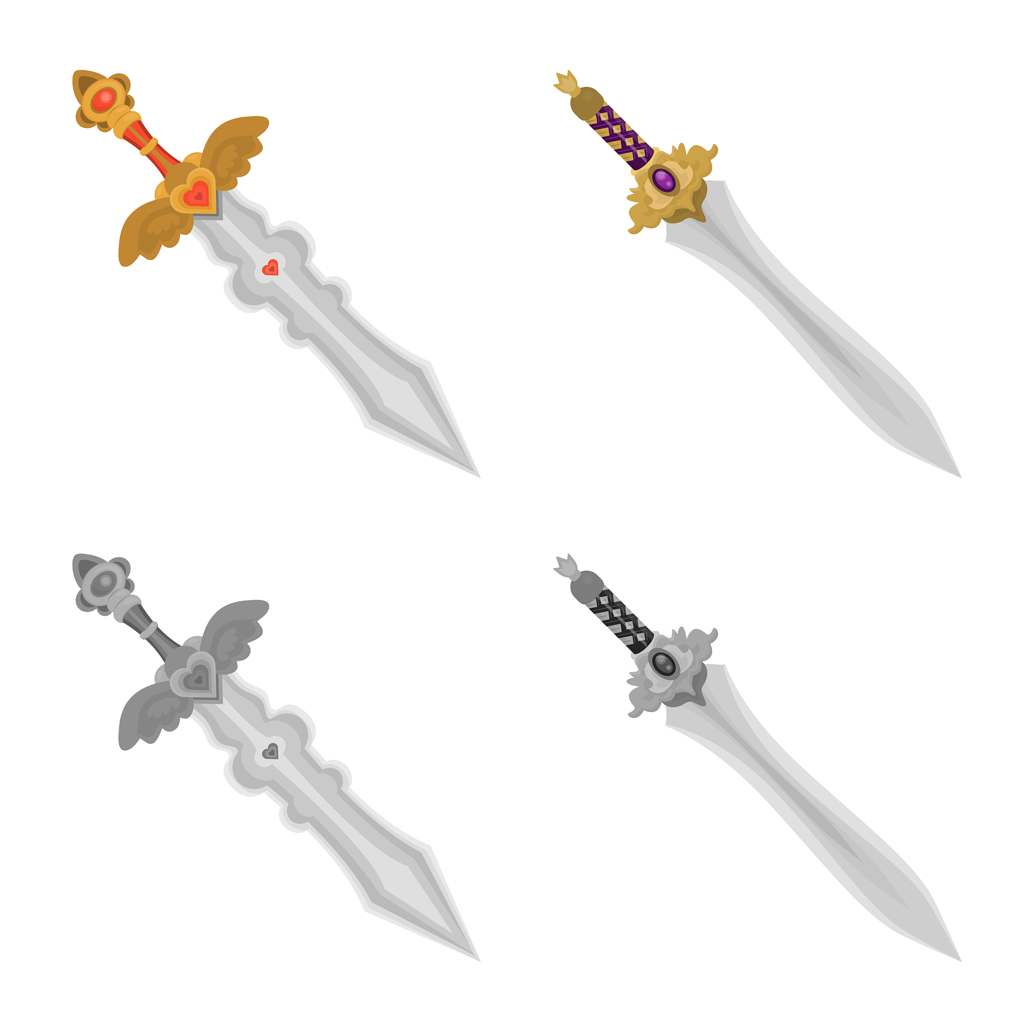 game and armor logo set of