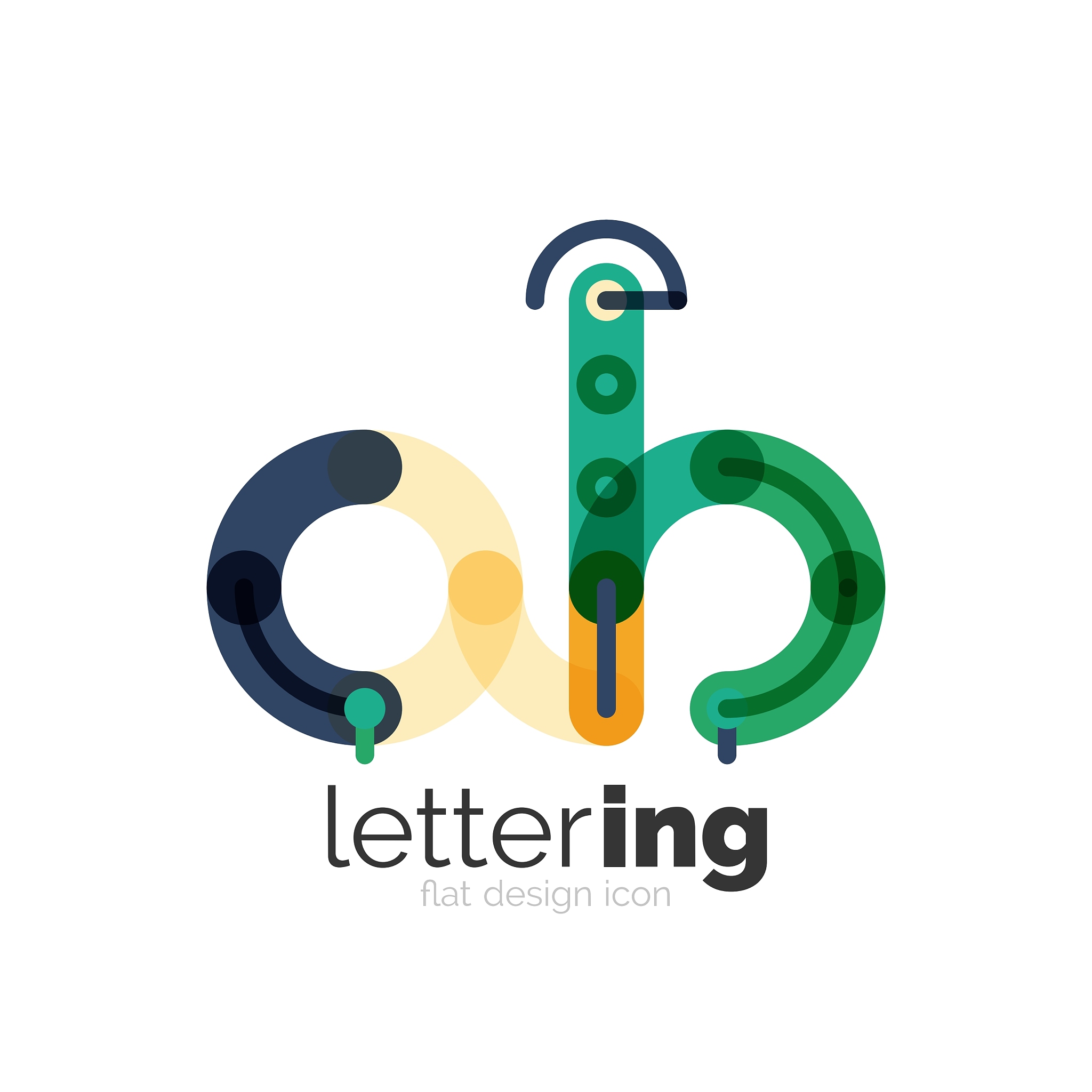 linear business logo letter