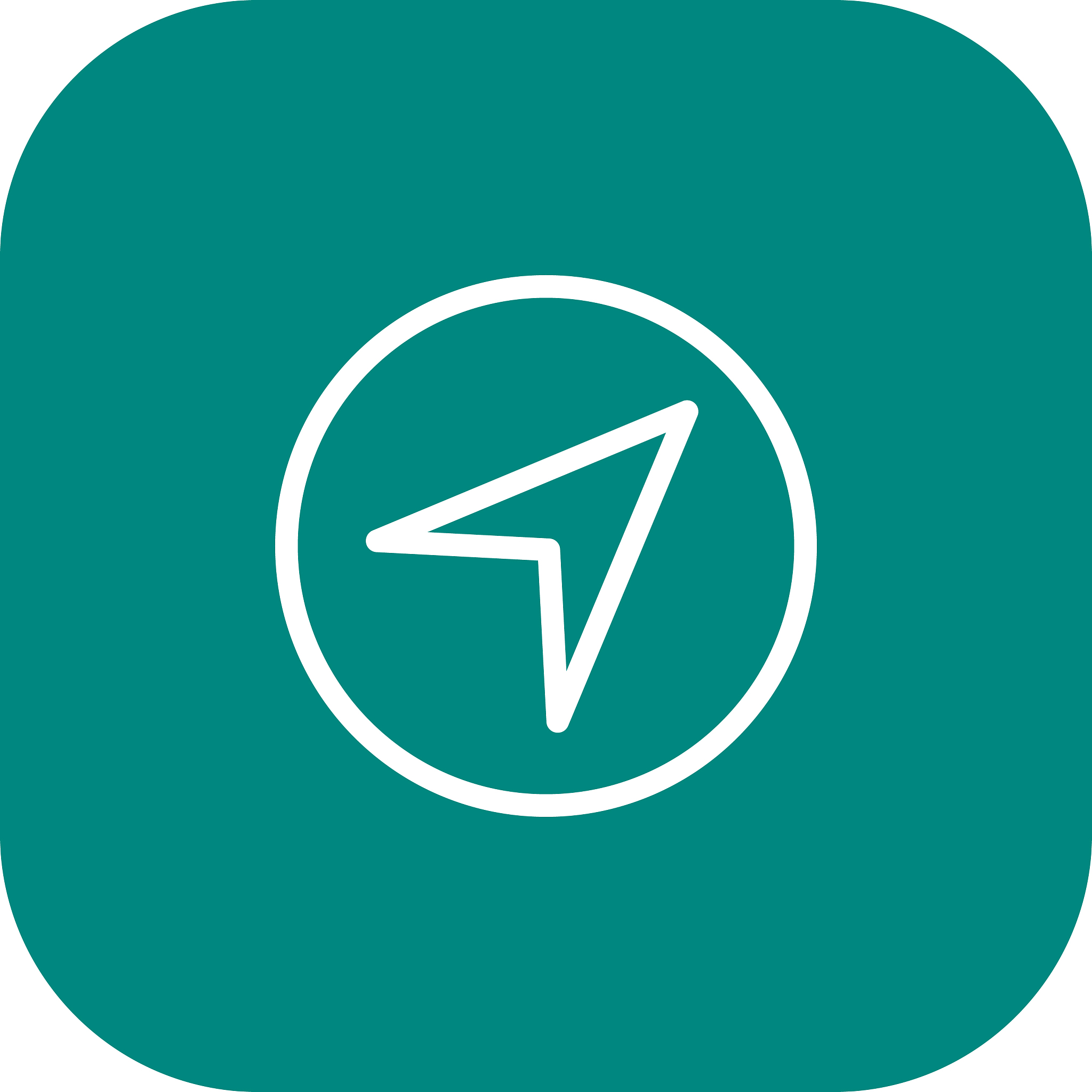 navigation icon with white background