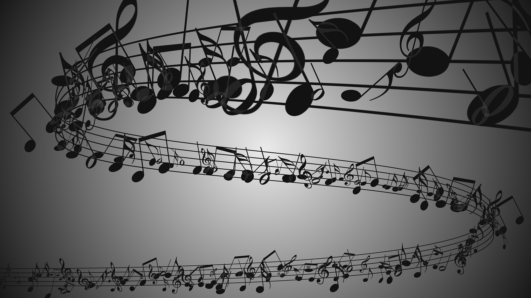 abstract background with colorful music notes.