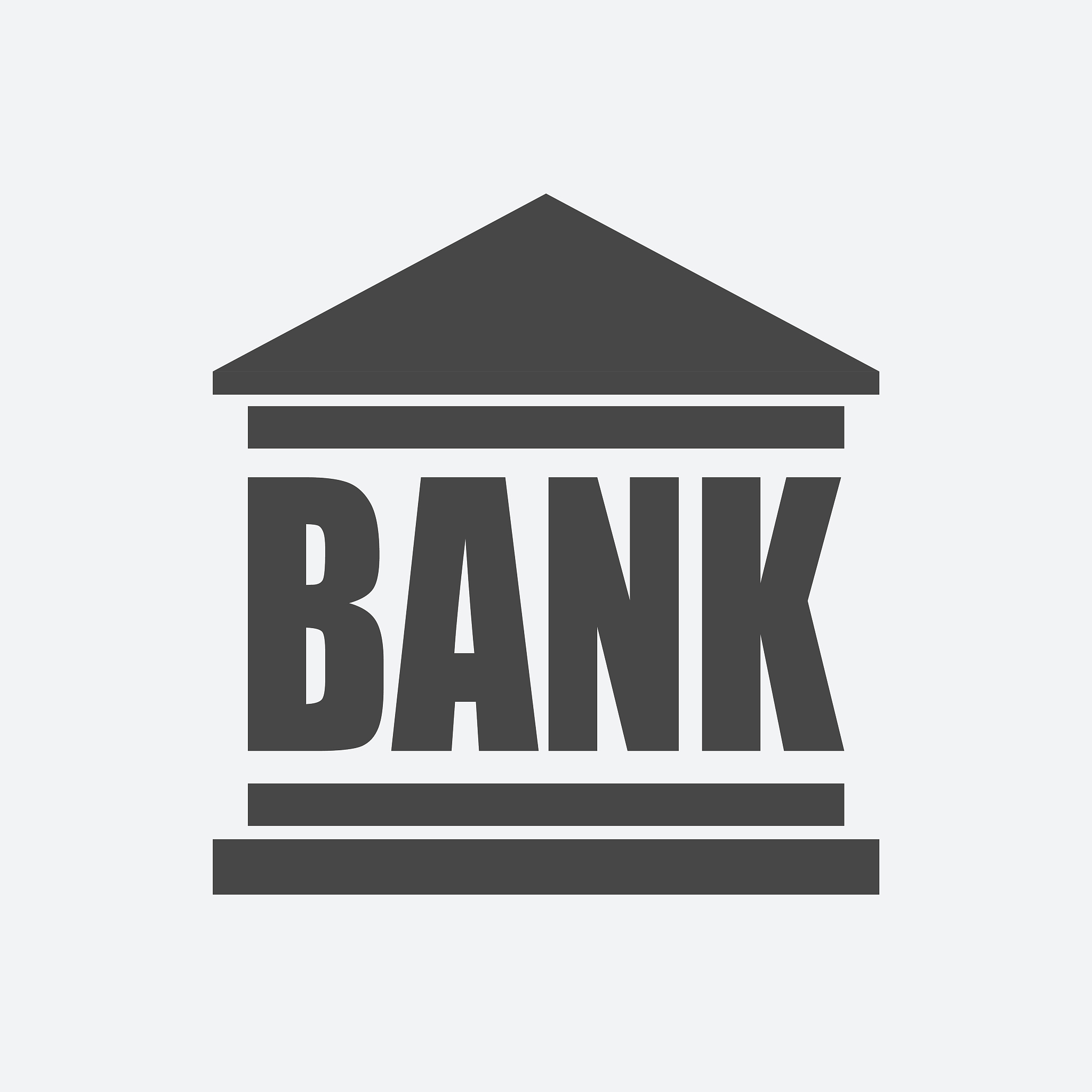 bank building icon in flat style. vector illustration on white b