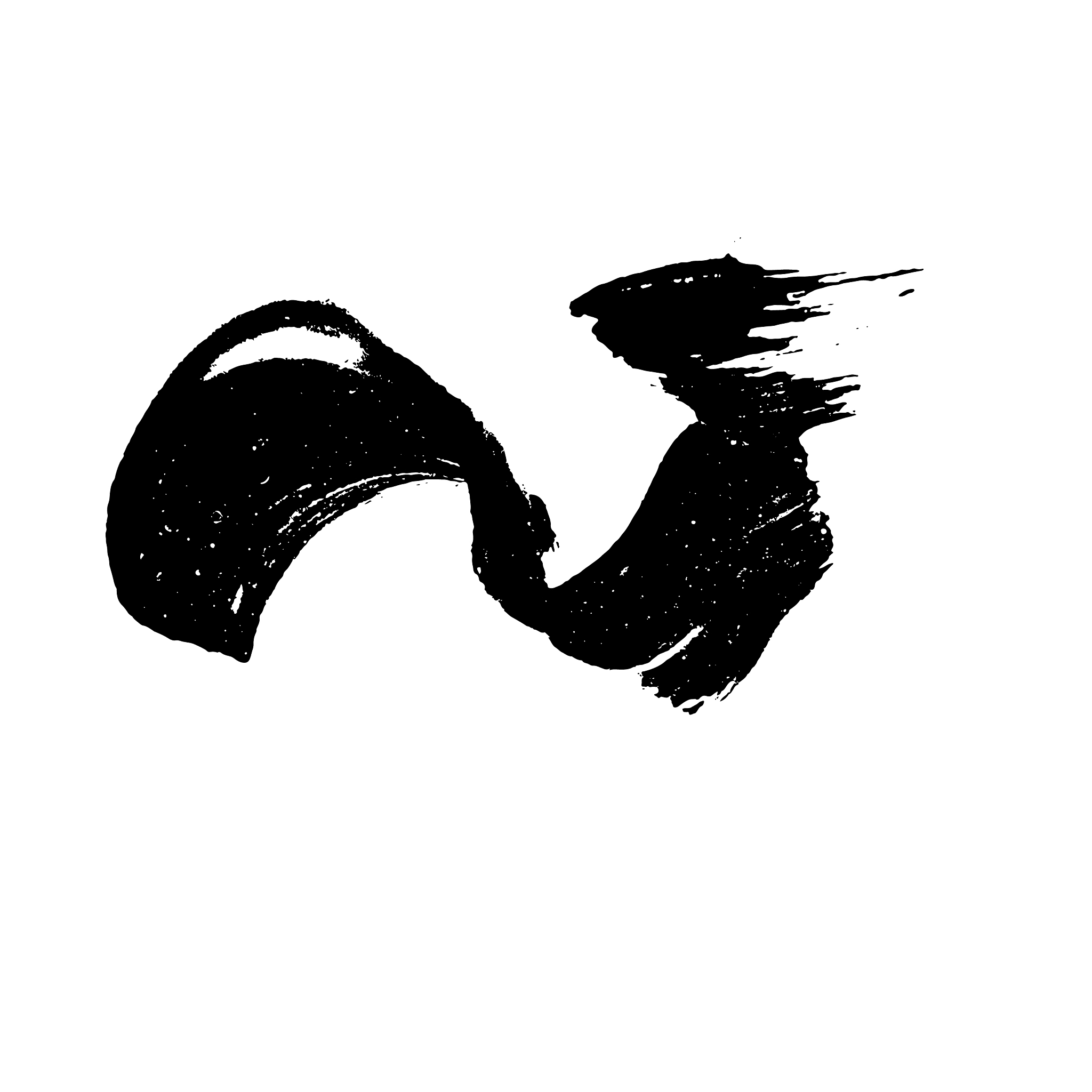 ink dry wave brush stroke