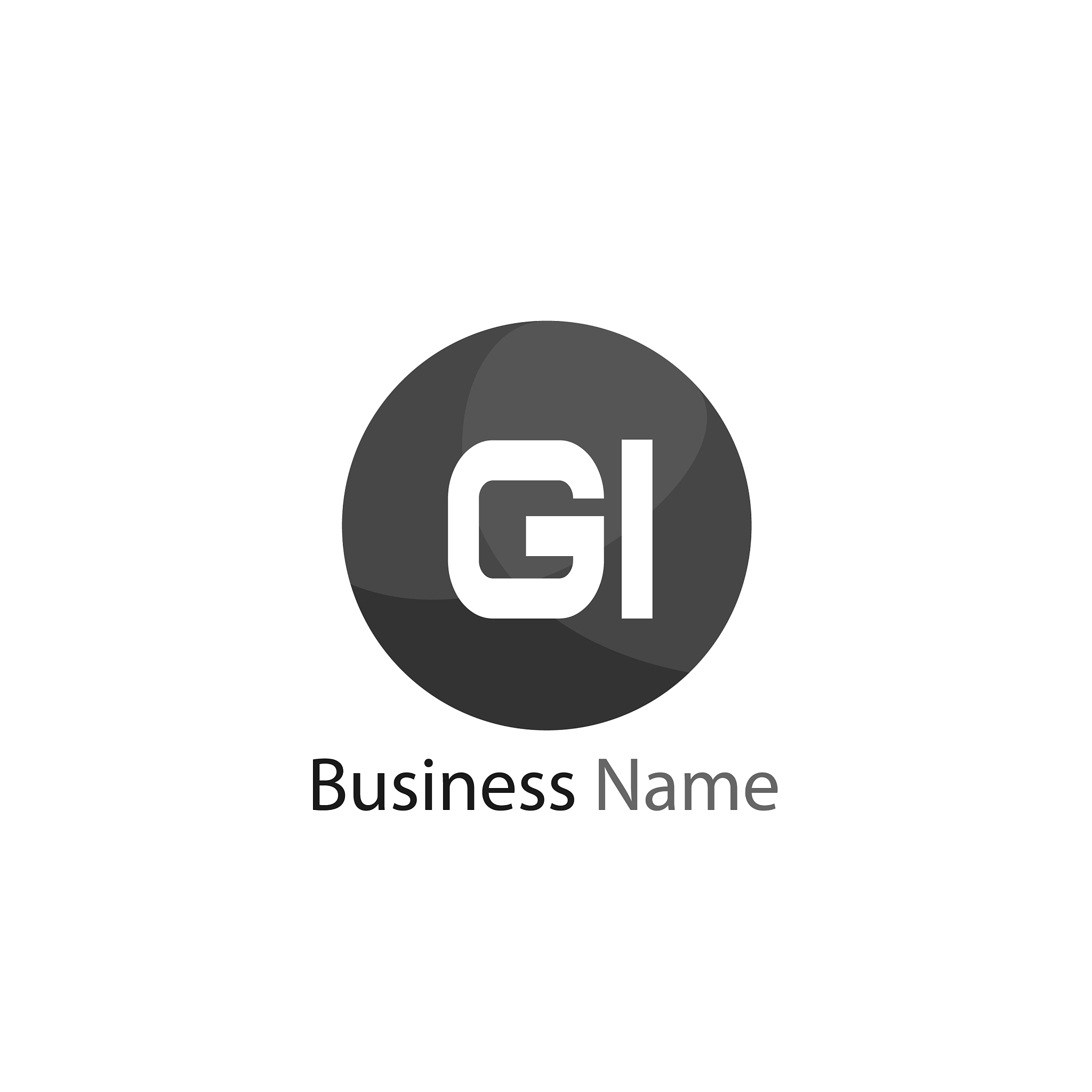 initial letter gi logo template design