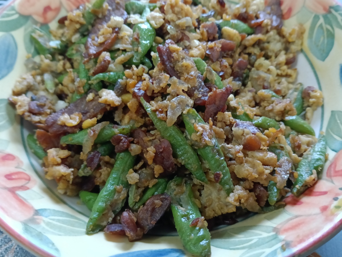 辣炒泡豇豆的做法：早餐配粥小菜，香辣开胃！