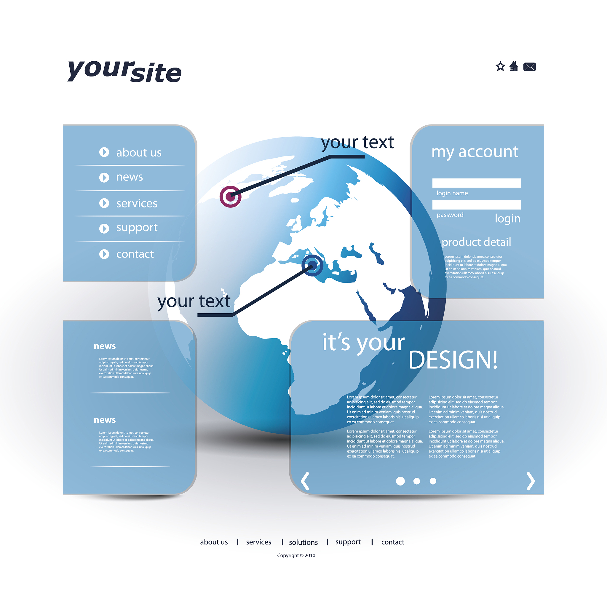 one page website template