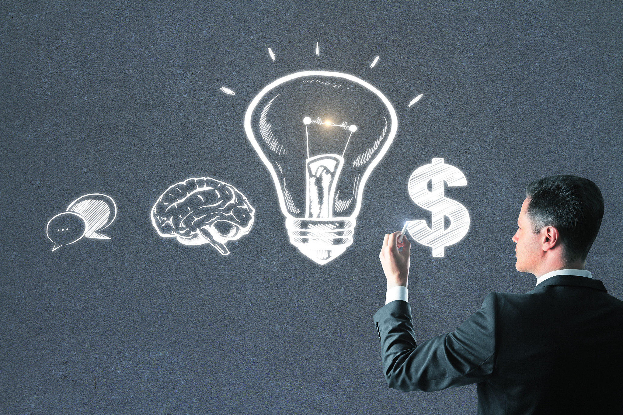 leadership, success and idea concept
