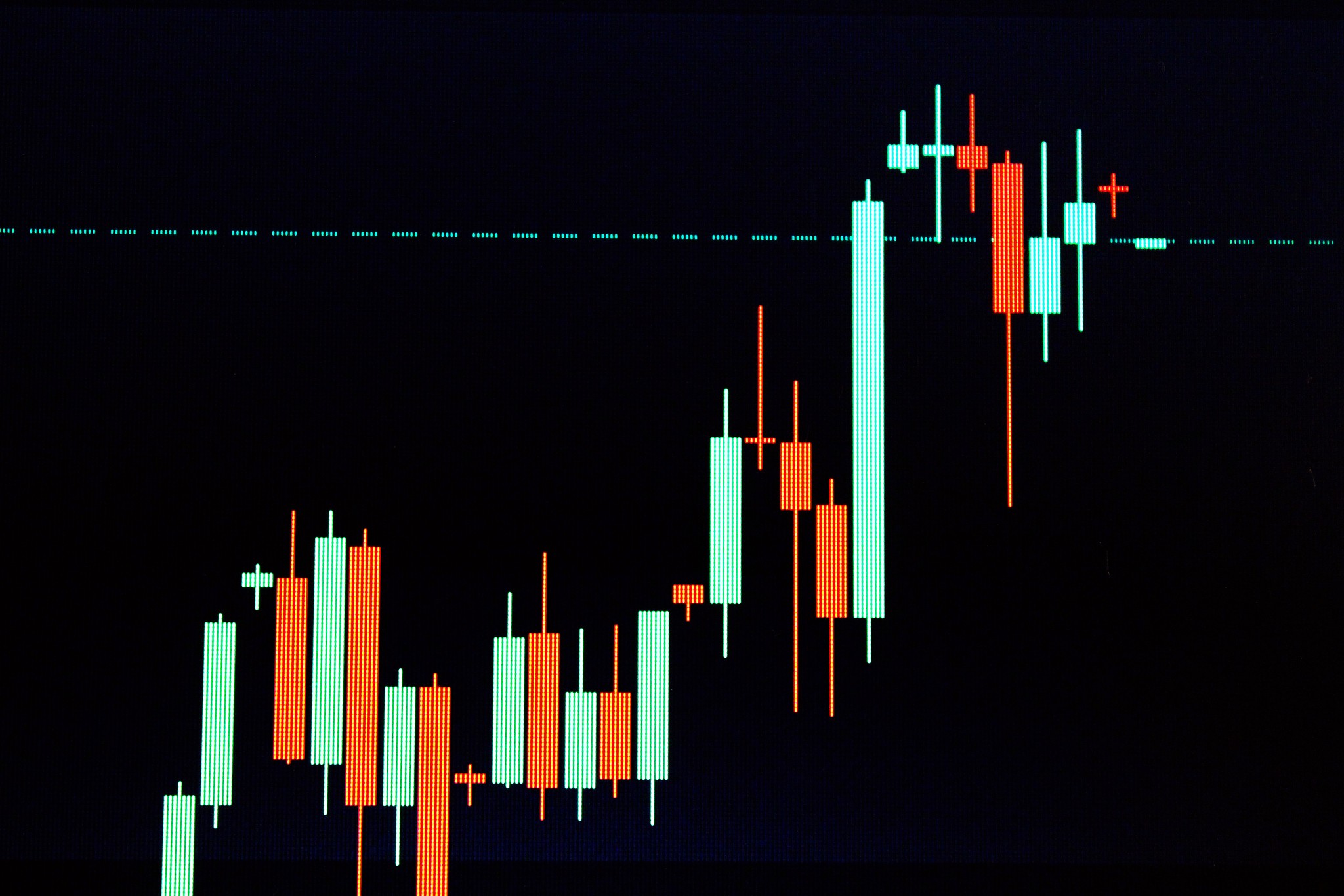 stock market japanese candles chart background