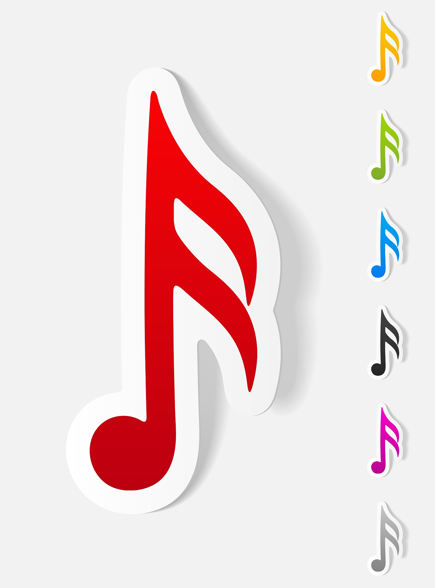 realistic design element musical note
