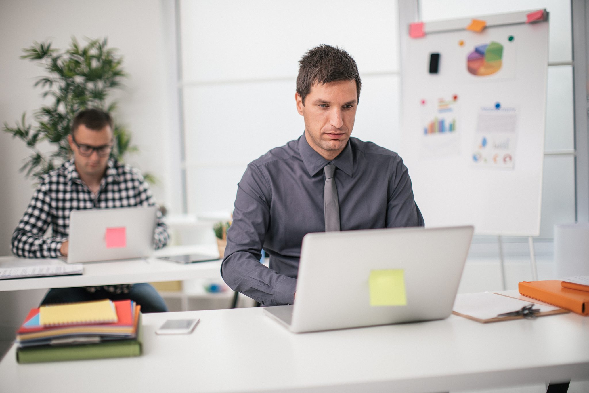 men working at the office