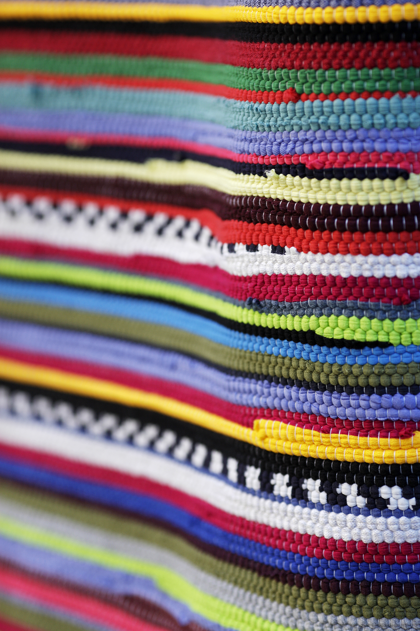 detail of handmade rug, portugal