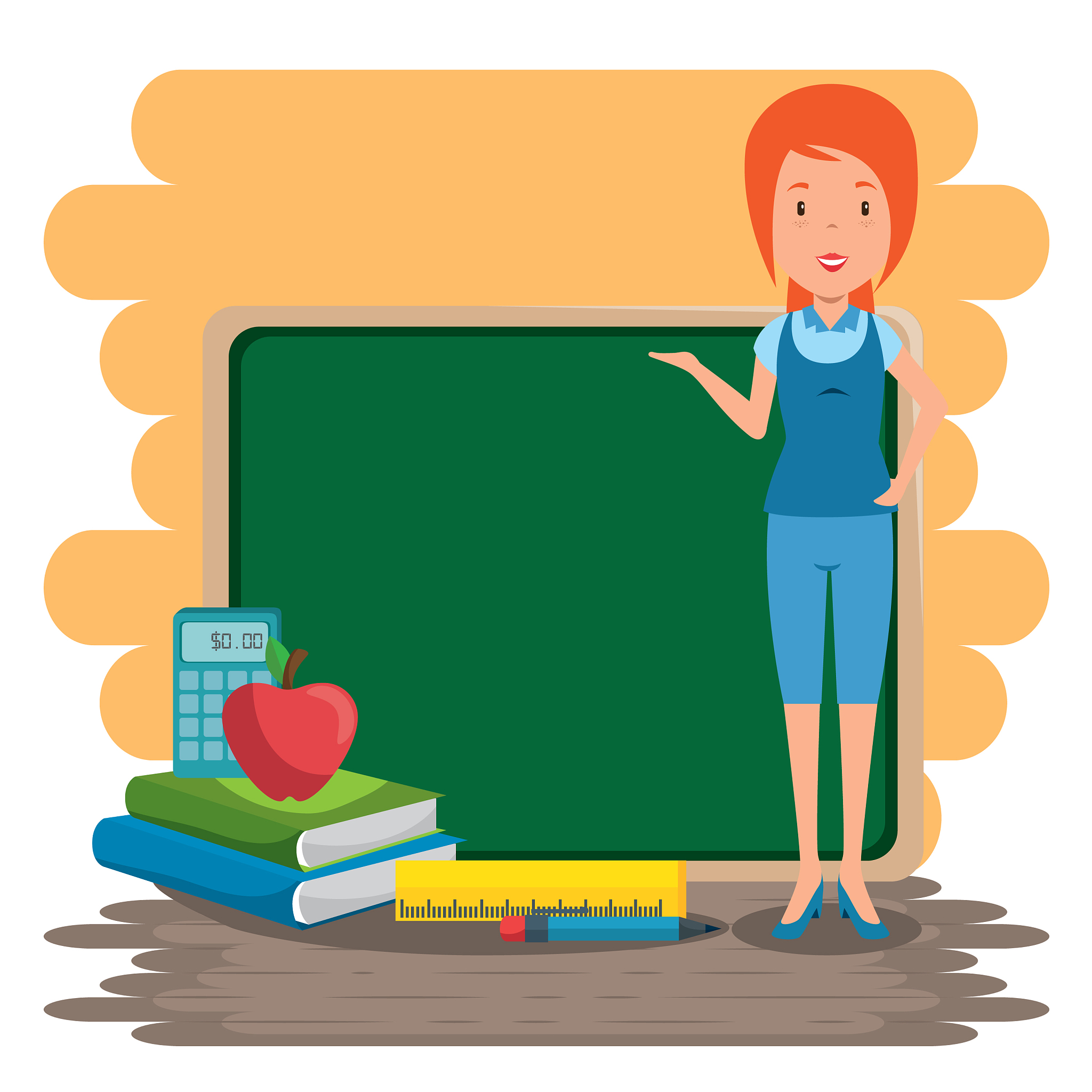 woman teacher in the classroom