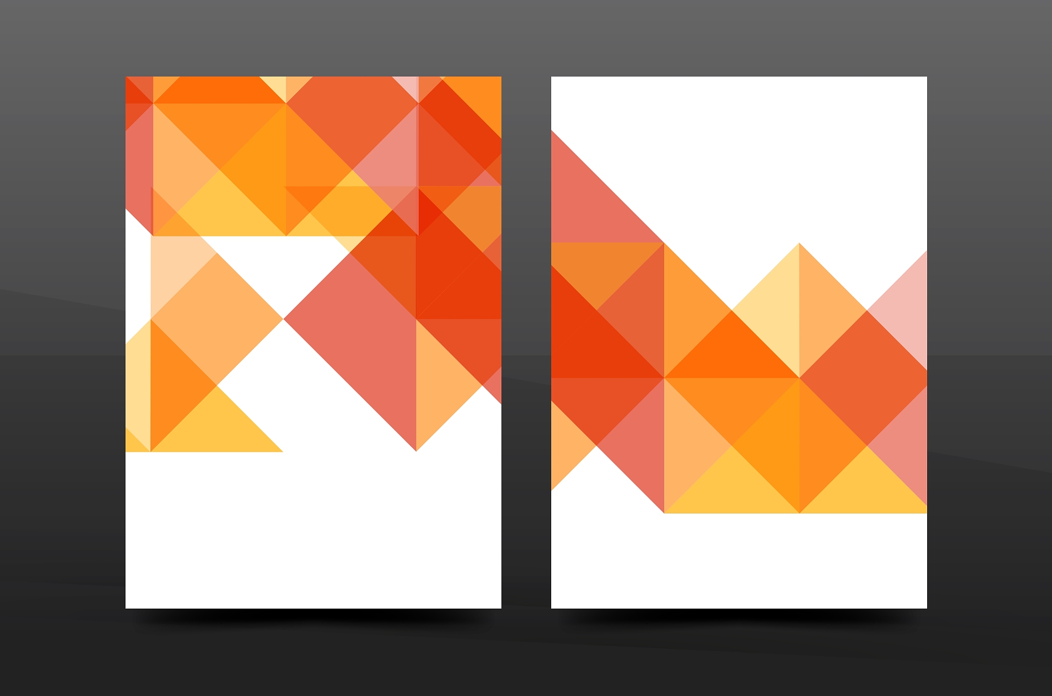 colorful geometry design annual report a4 cover