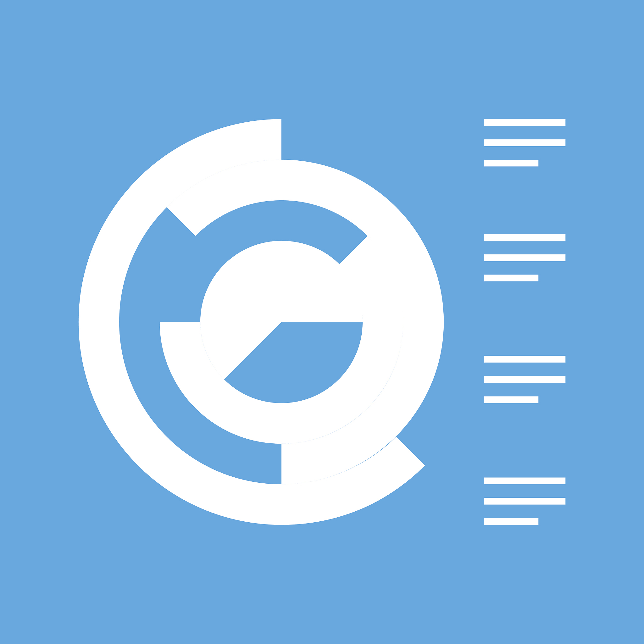 coxcomb chart icon on a blue background.
