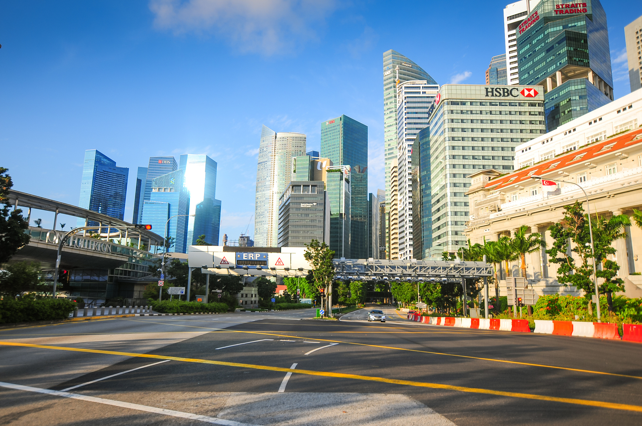 panoramic view urban cityscape in singapore
