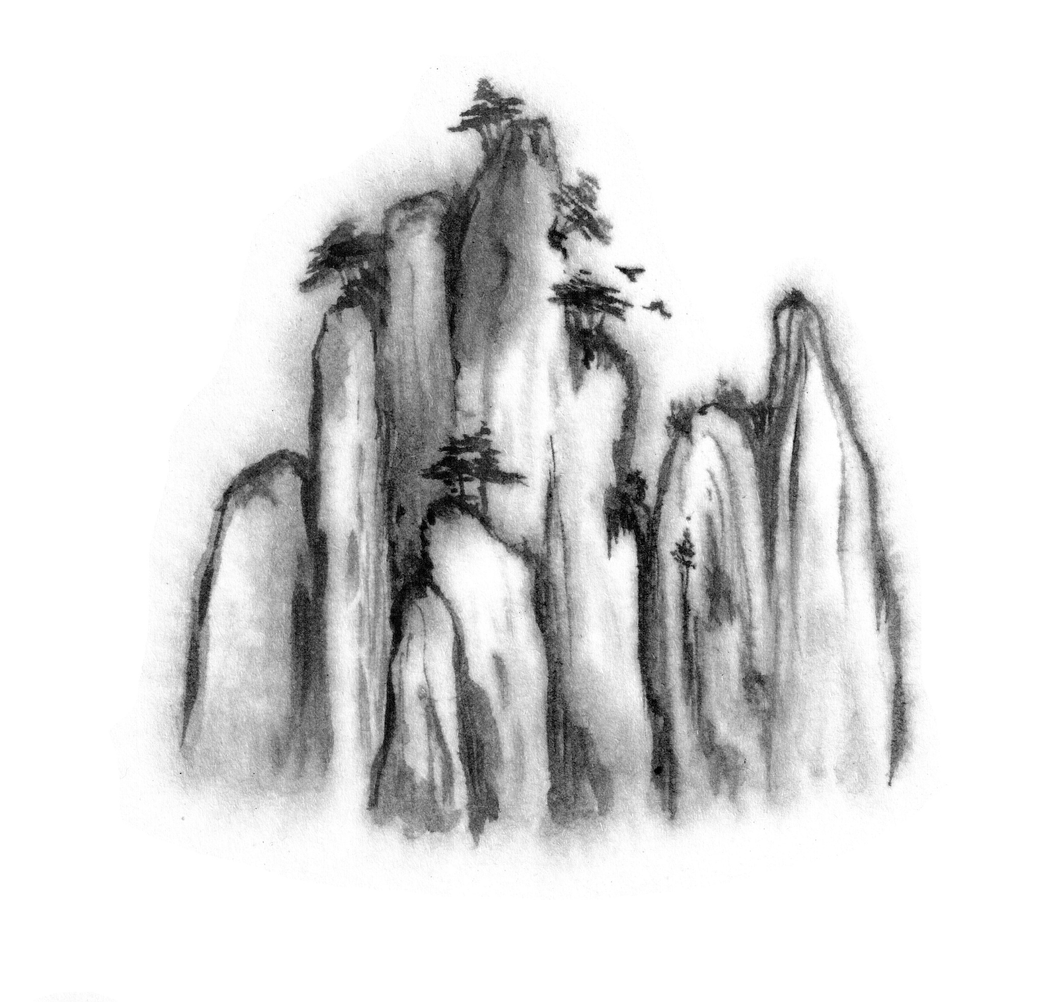 详细讲解中国画墨笔皴法