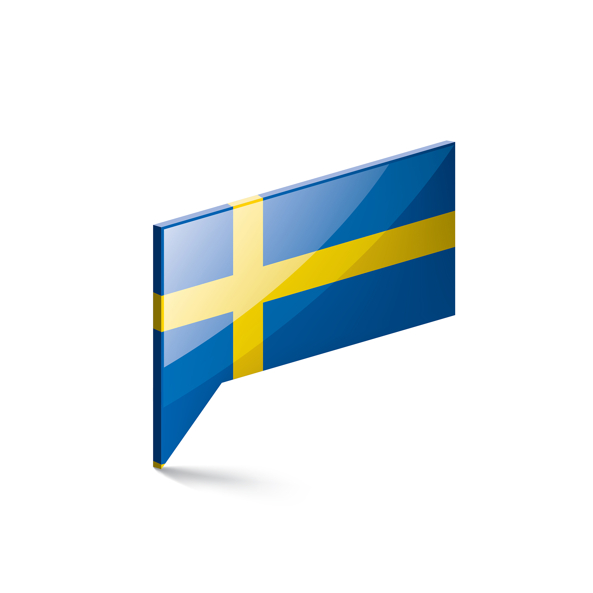 sweden flag, vector illustration on a white background