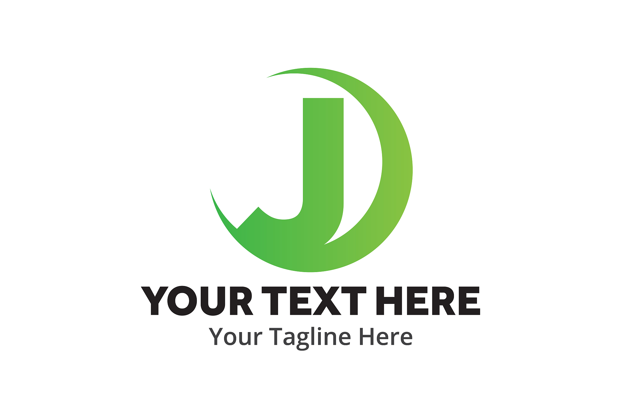 alphabetical j letter modern logo creative design in flat style 