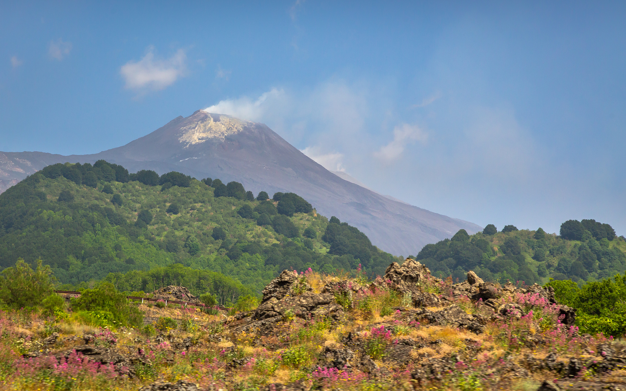 silvestri crater in mount etna