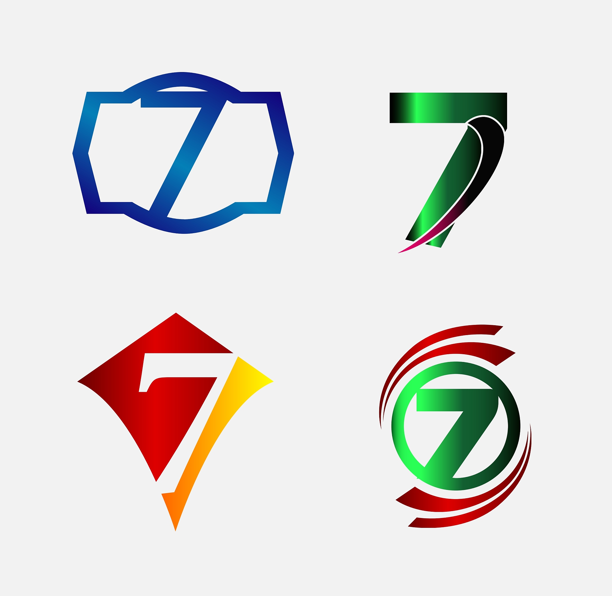 number logo design number seven logologo 7