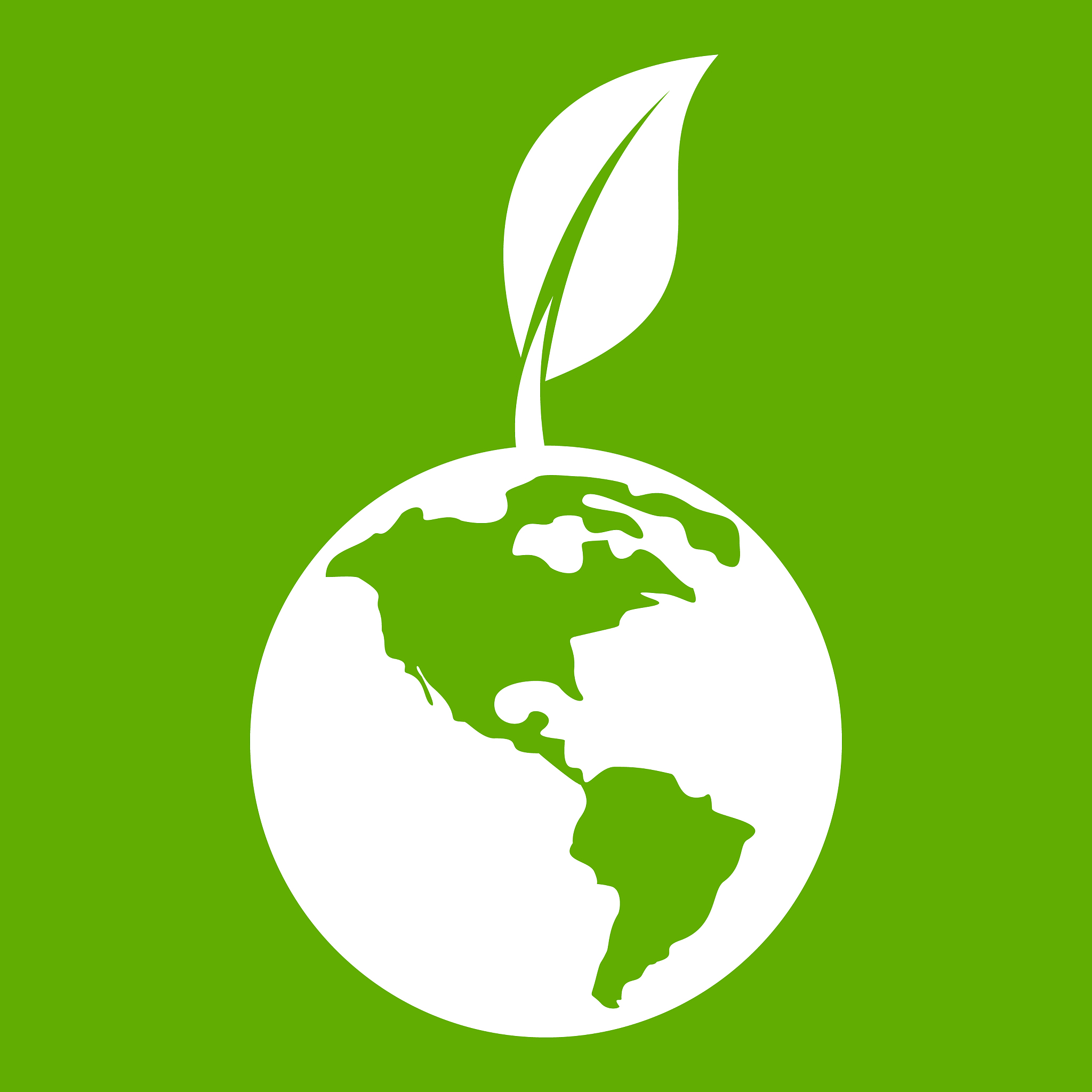 green world qlobe with leaf icon green