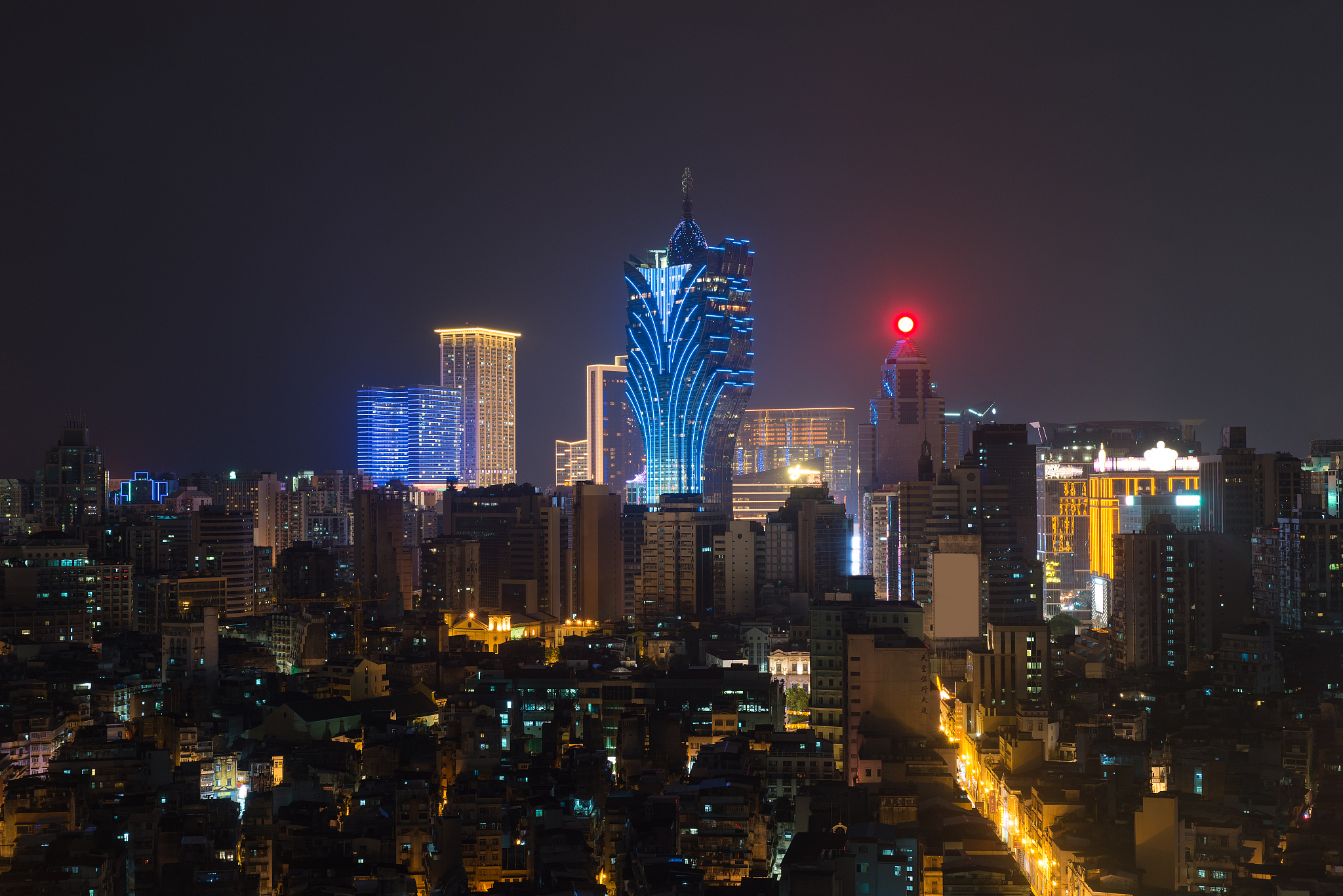 image of macau (macao), china. skyscraper hotel and casino build