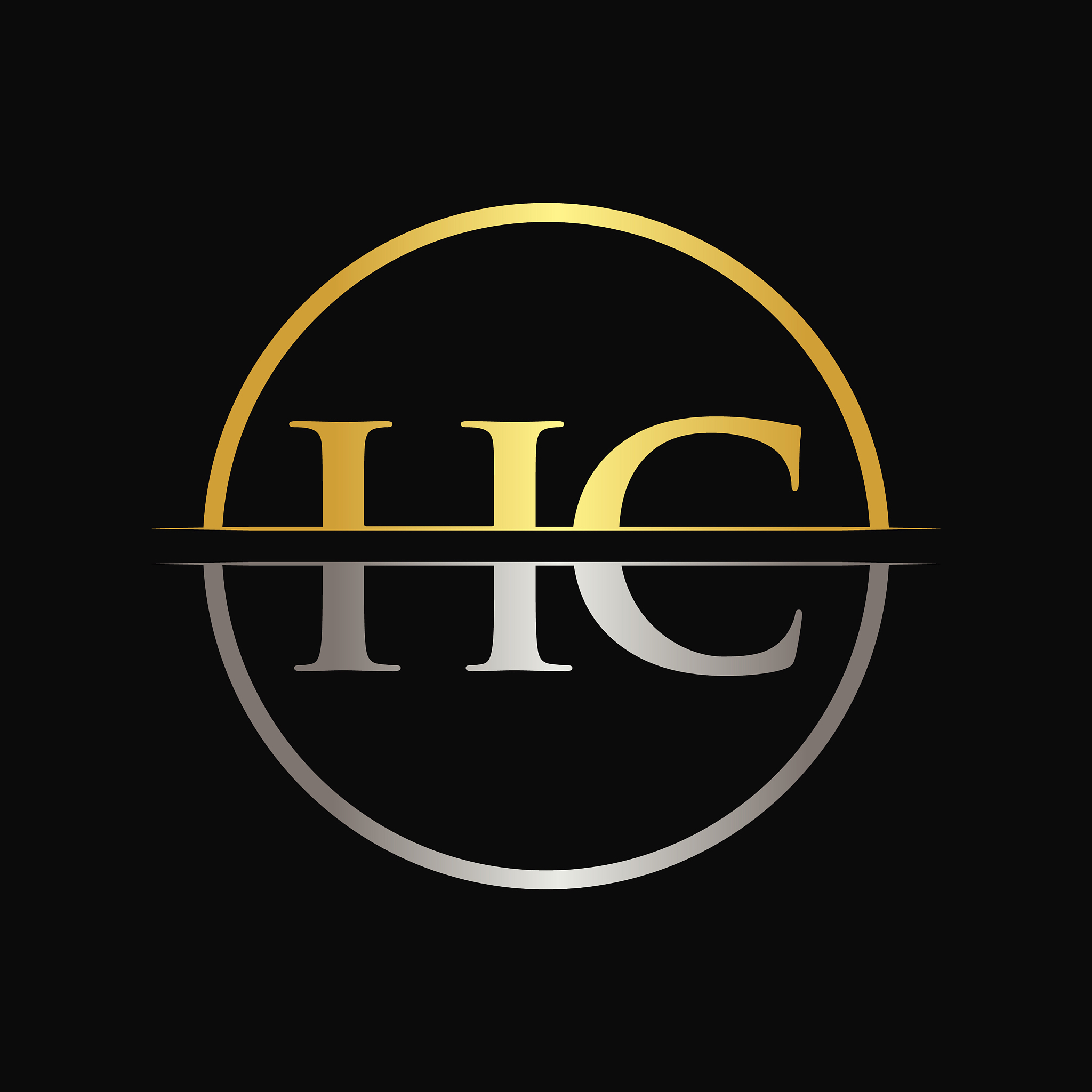 hc letter type logo design template abstract