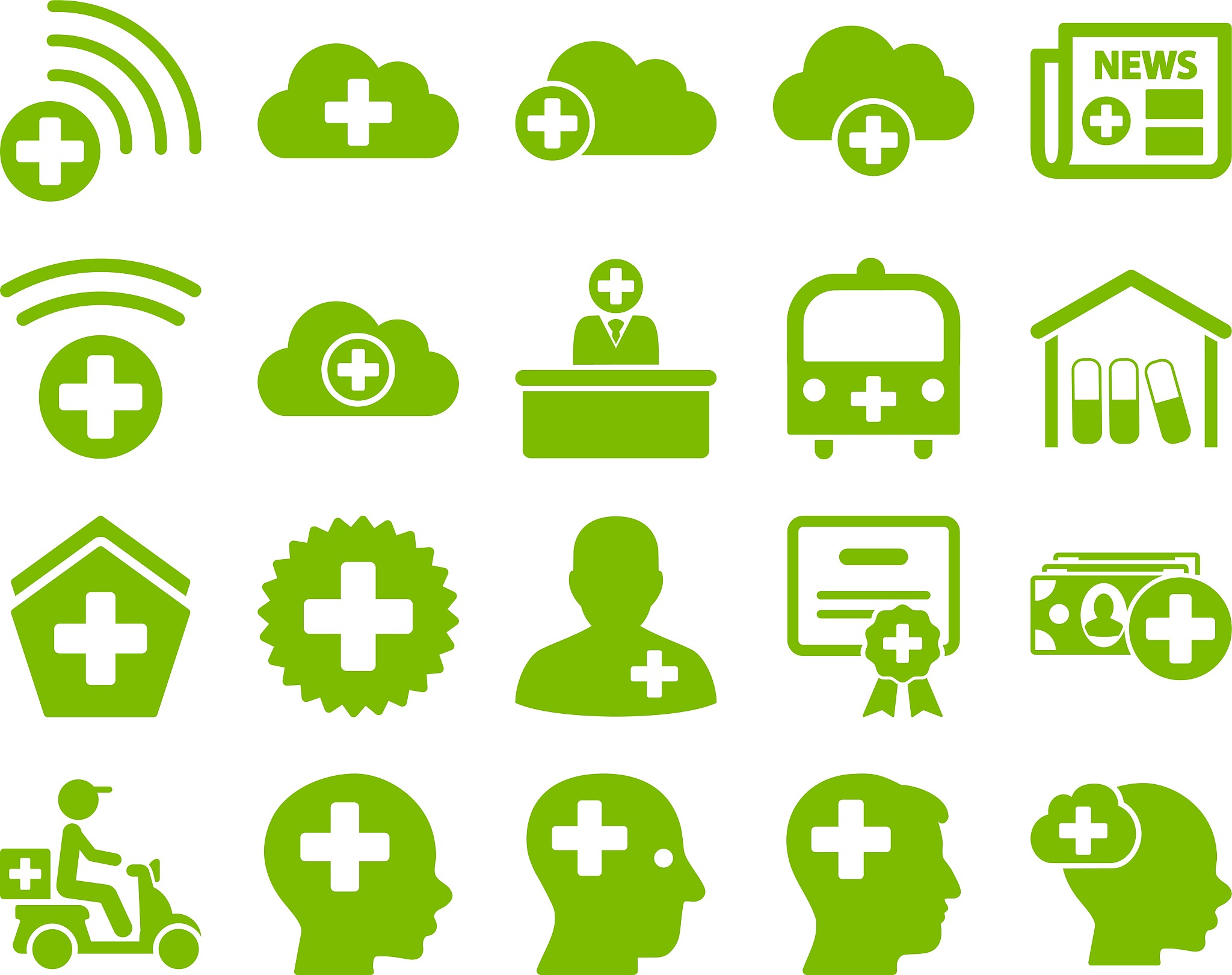 medical icon set
