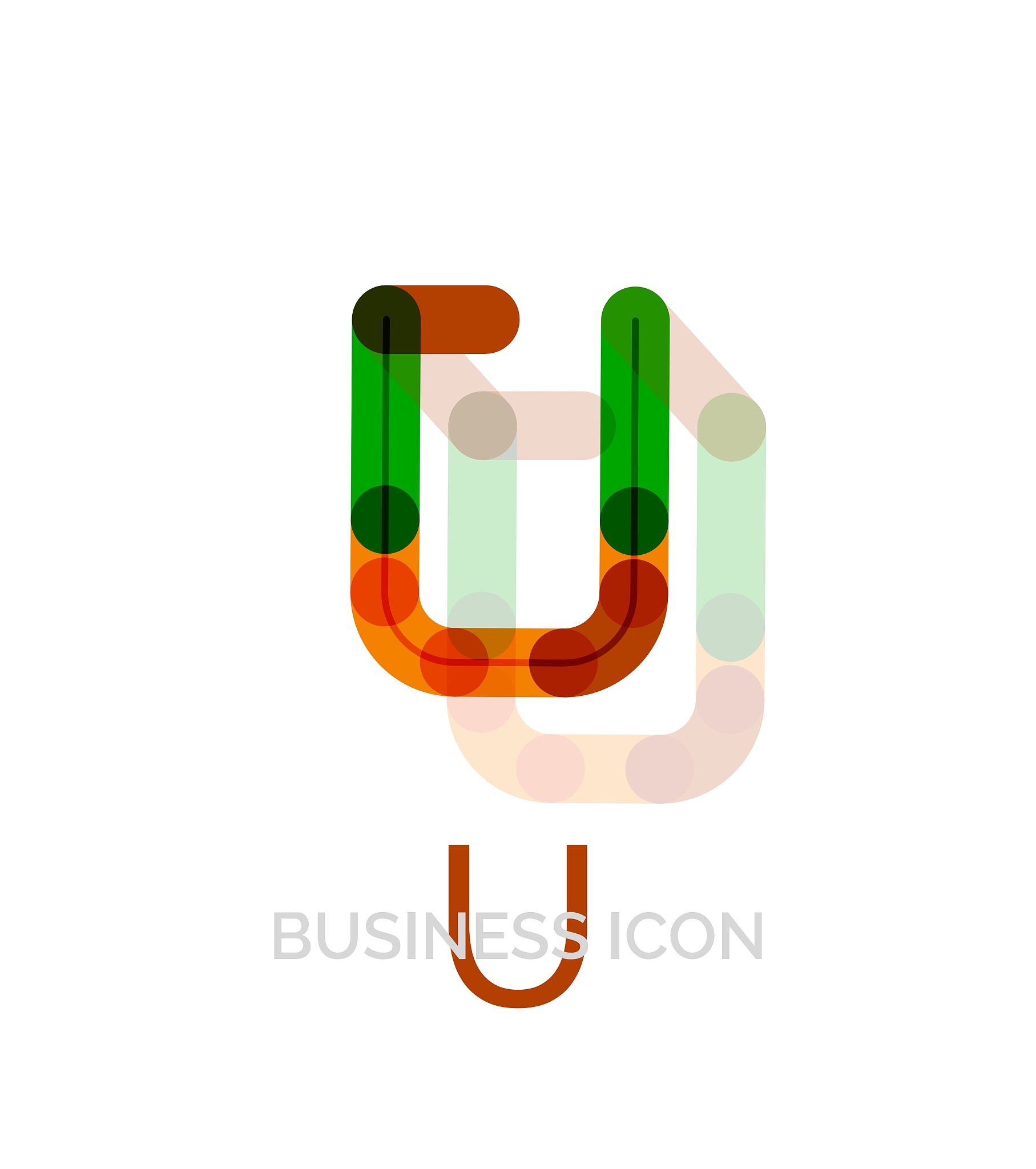 minimal u font or letter logo design