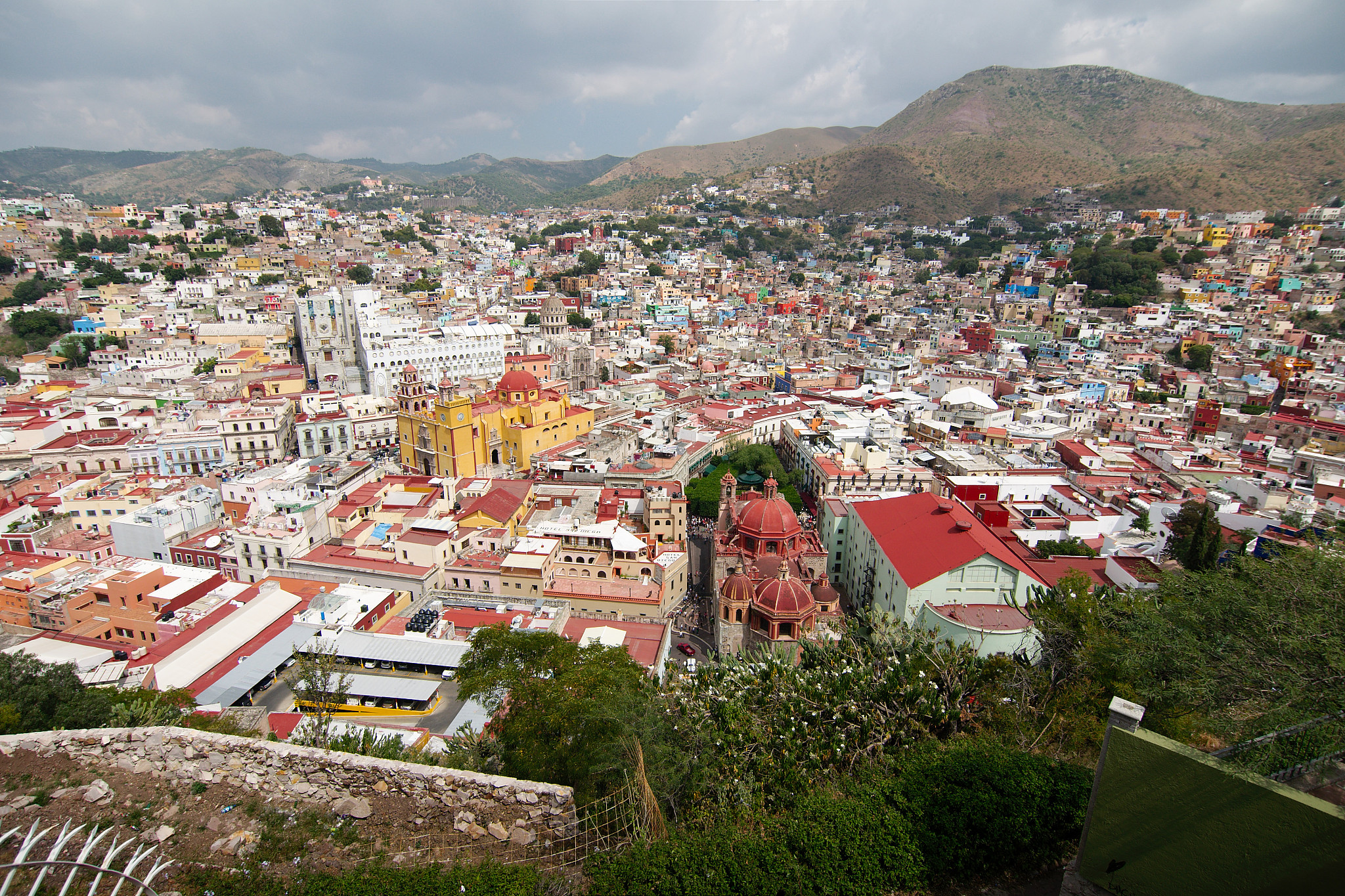 aerial view of guanajuato city