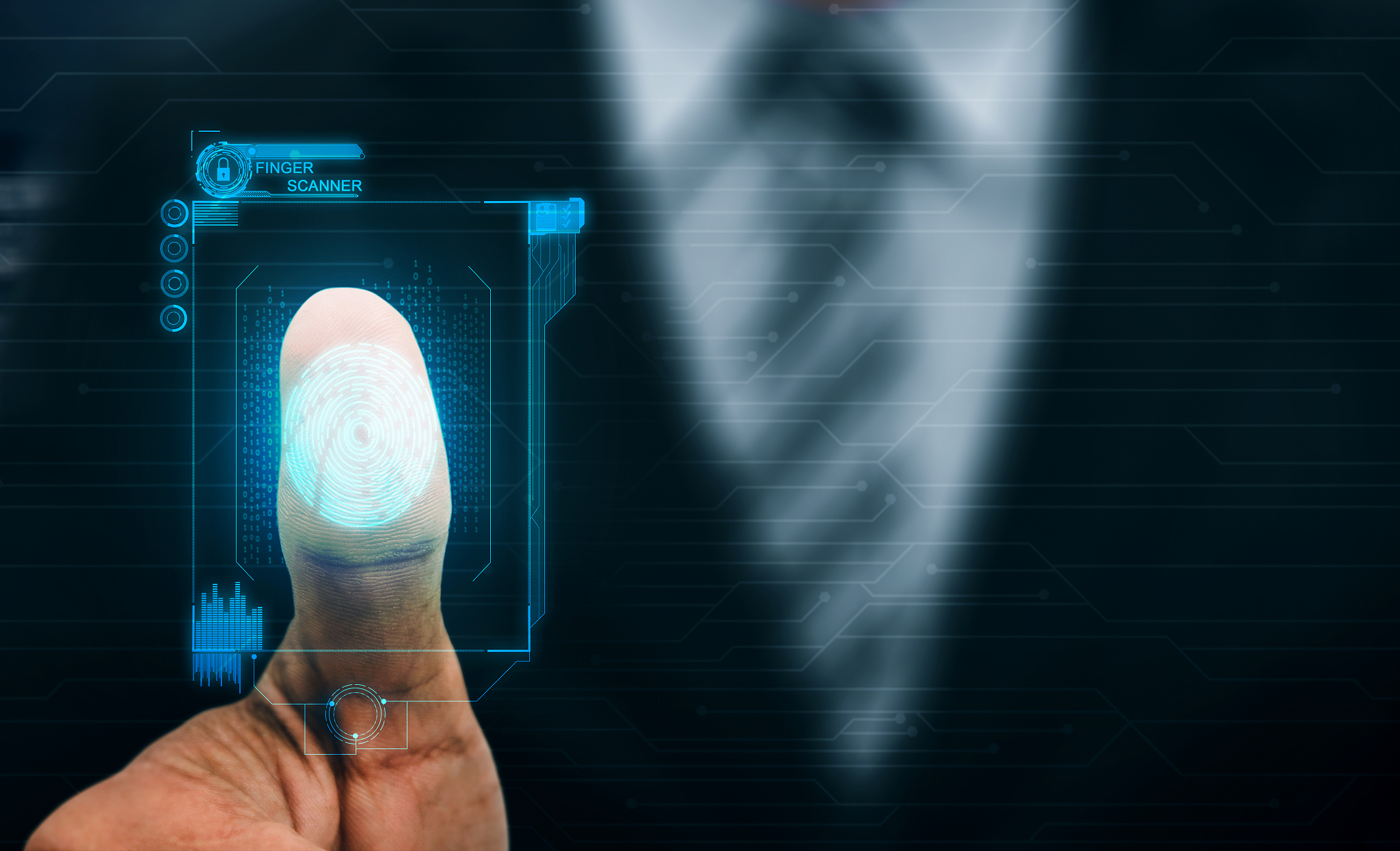 fingerprint biometric digital scan technology.