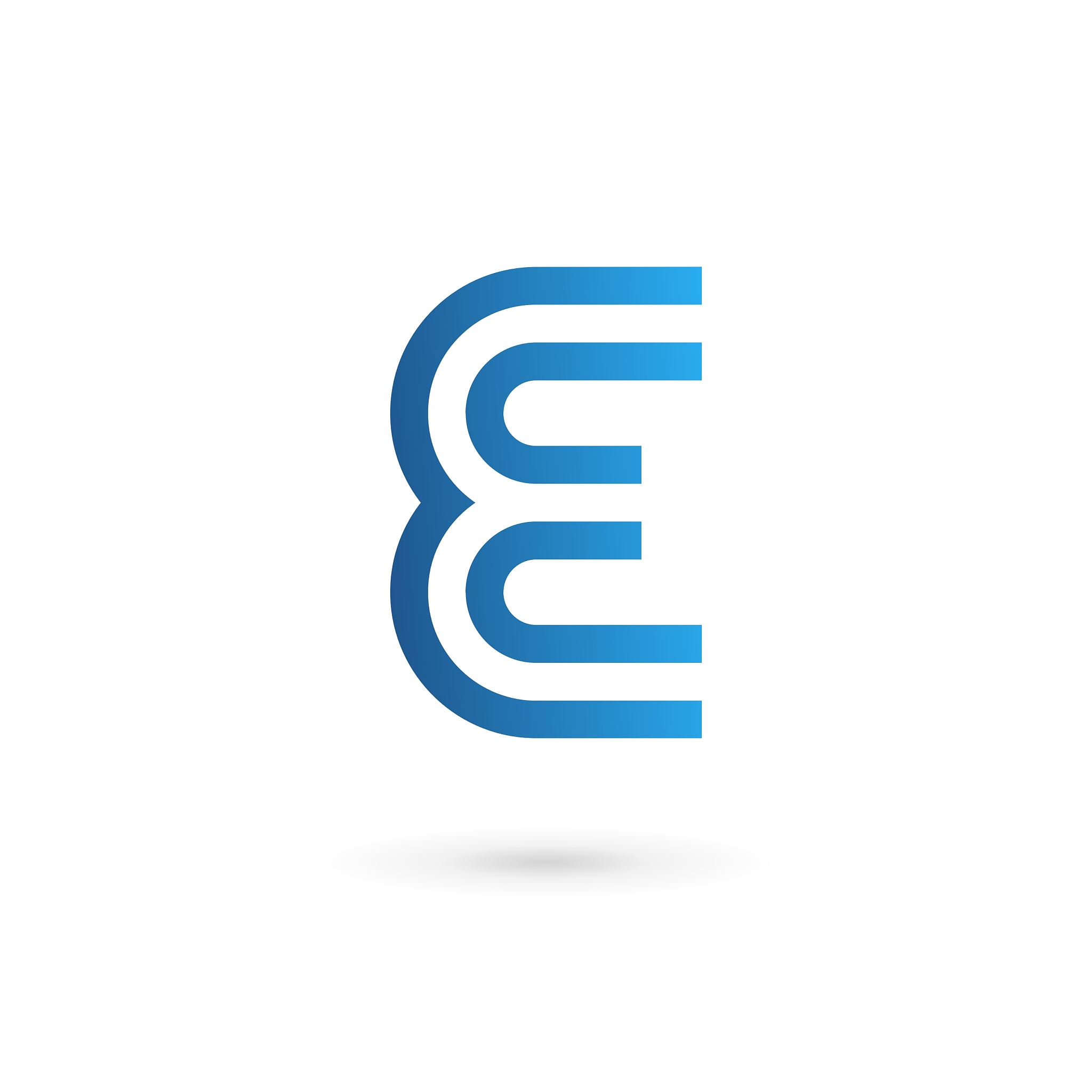 letter e logo icon design template elements