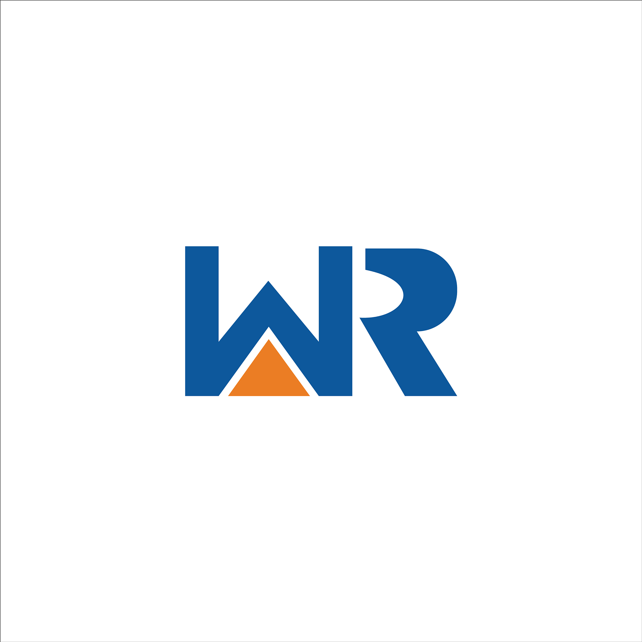 initial letter wr or rw logo design template