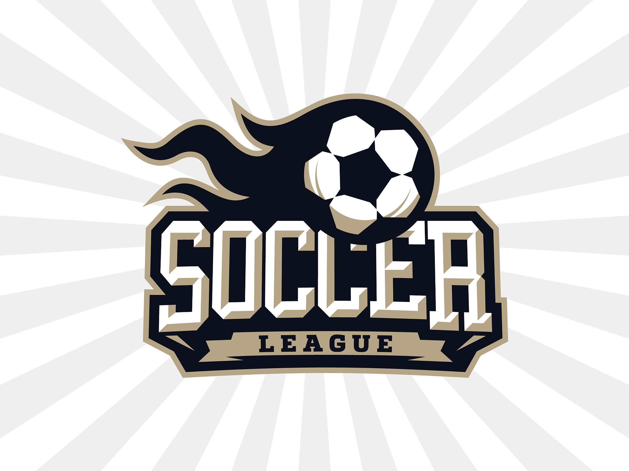 modern professional soccer logo for sport team