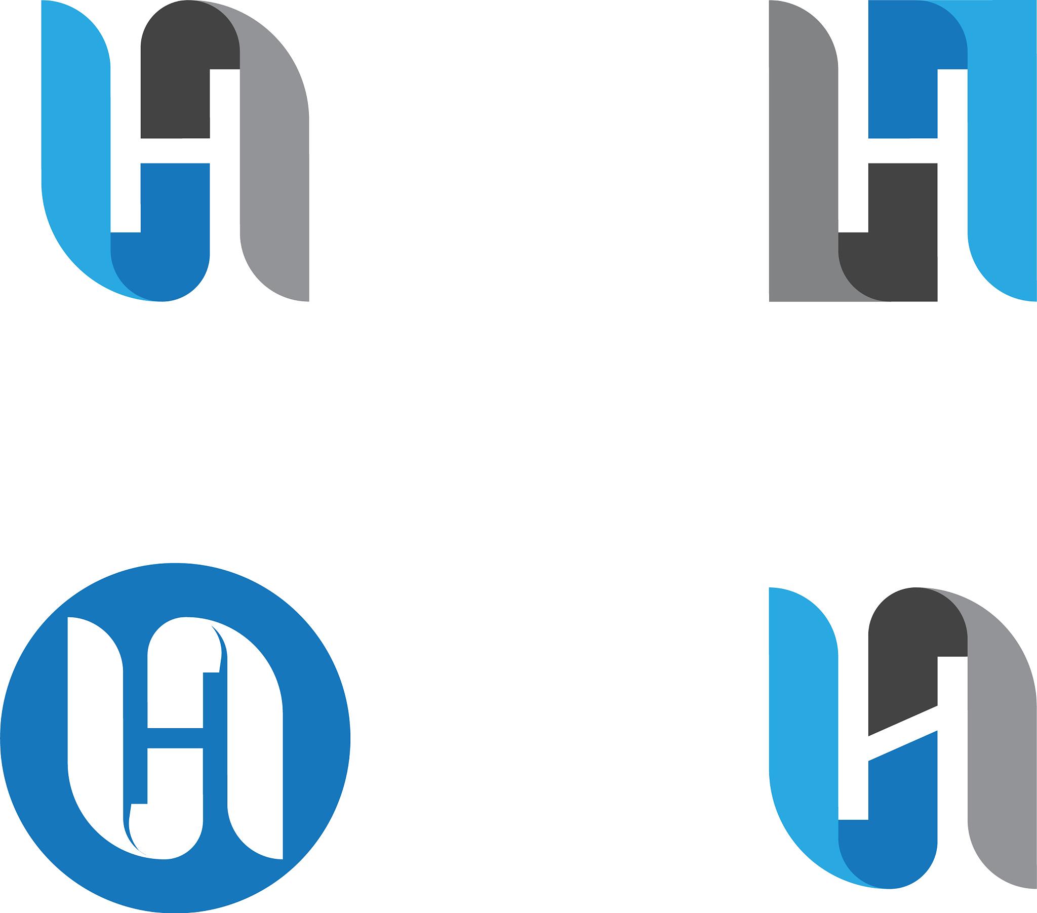 h letter logo template design