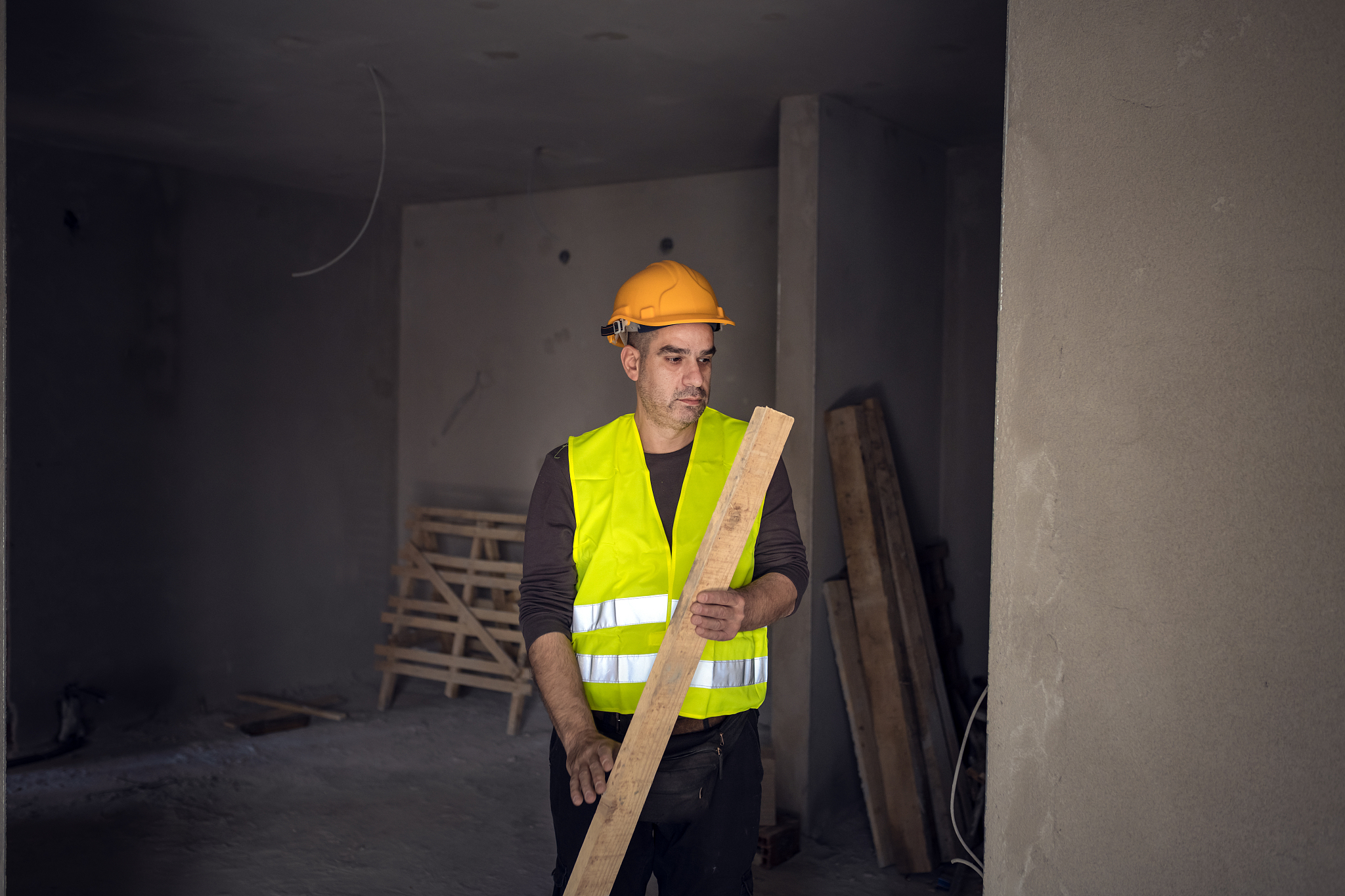 construction worker on the building site
