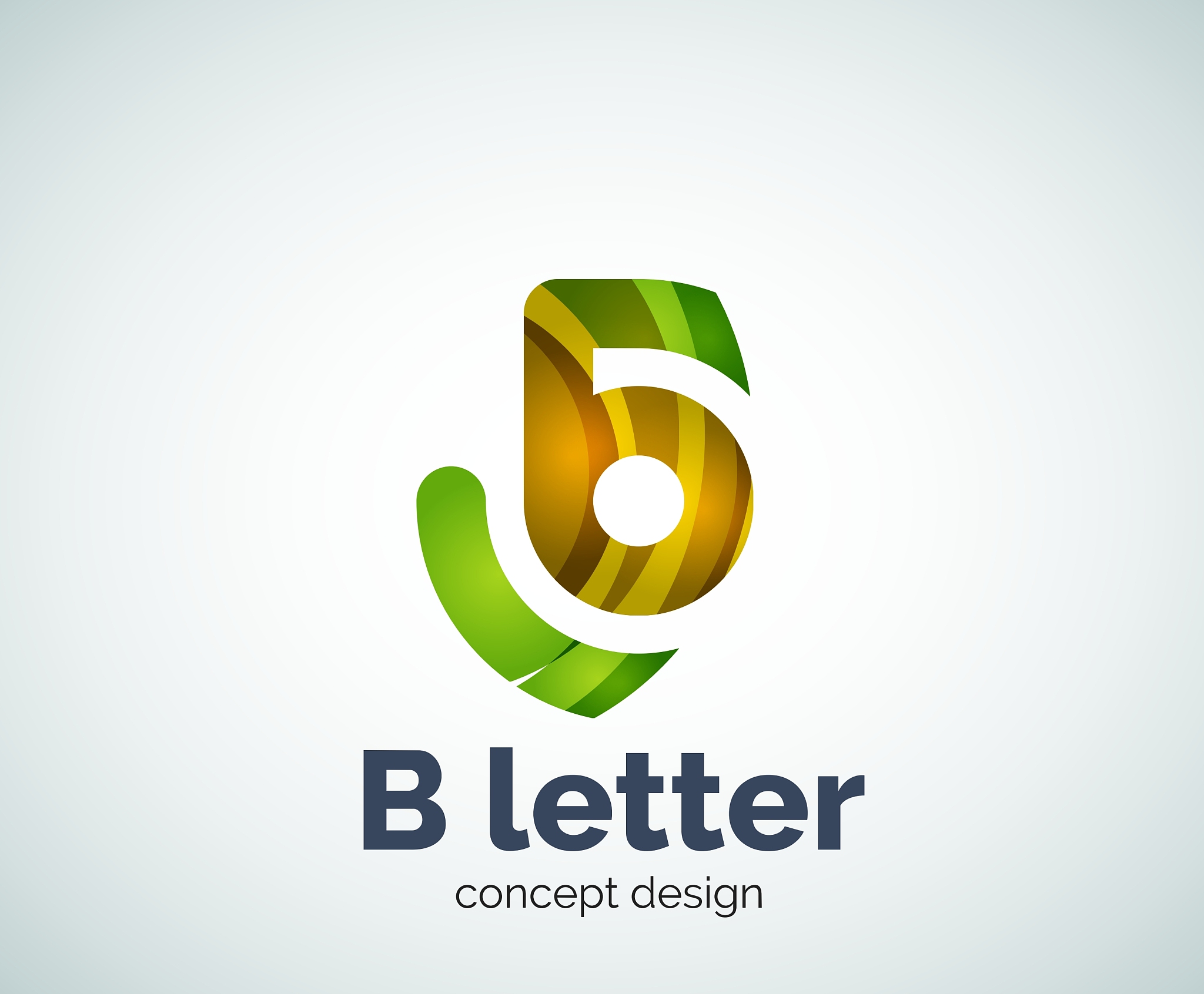 b letter concept logo template
