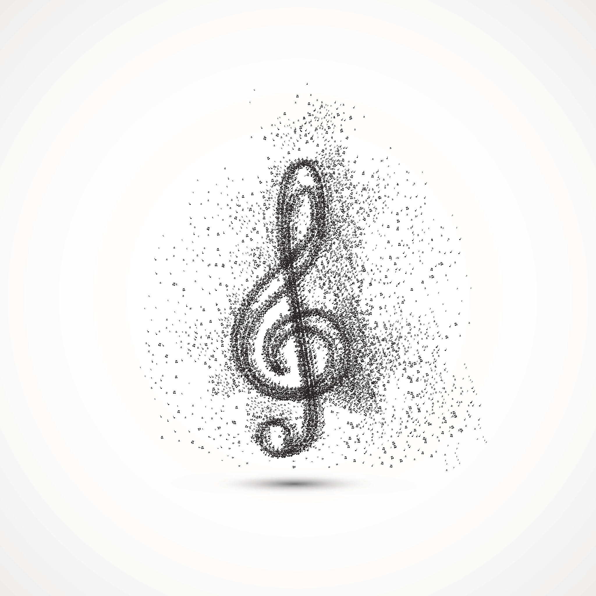 music note icon art background