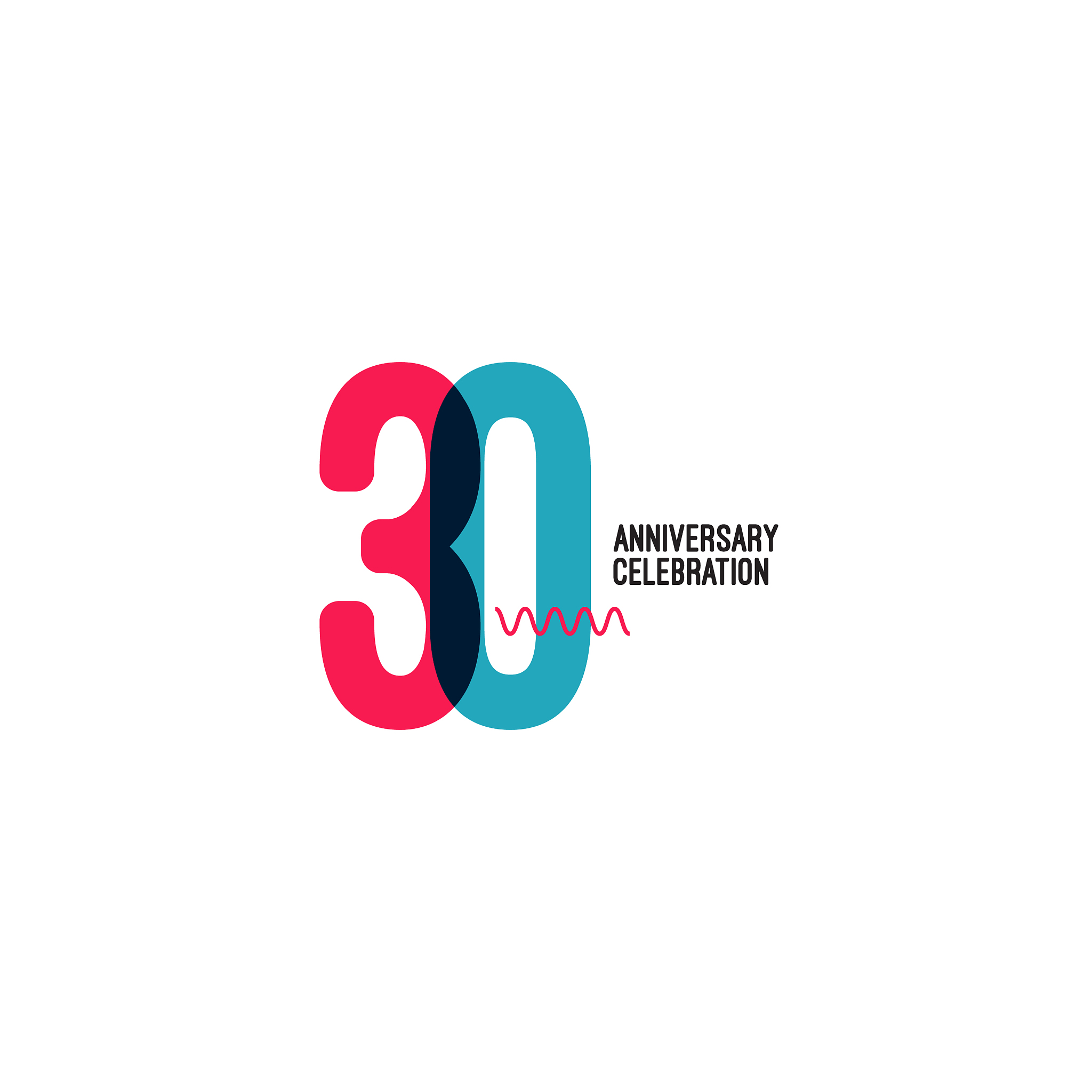 30 year anniversary template design