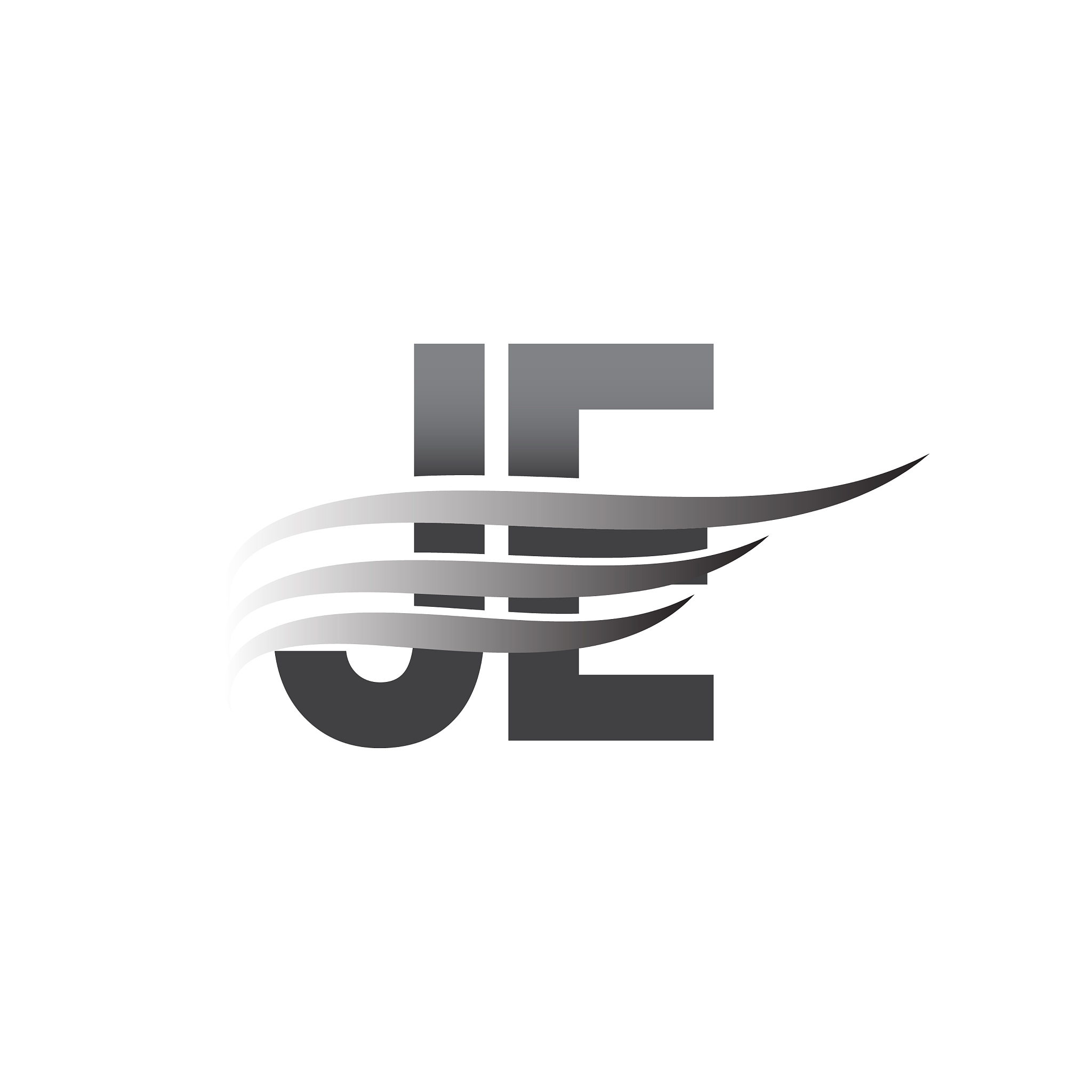 initial letter, grey color vector logotype