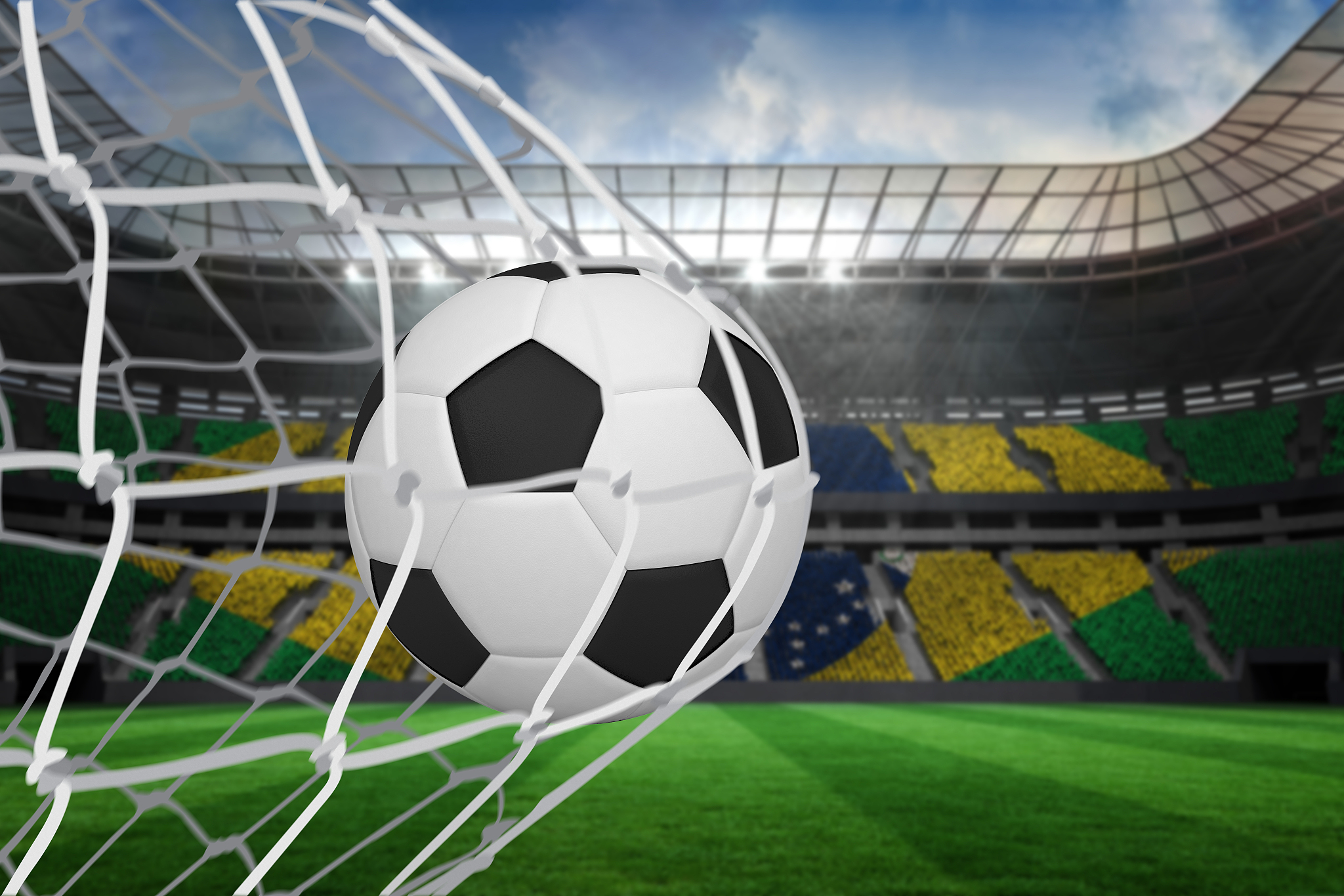 football at back of net