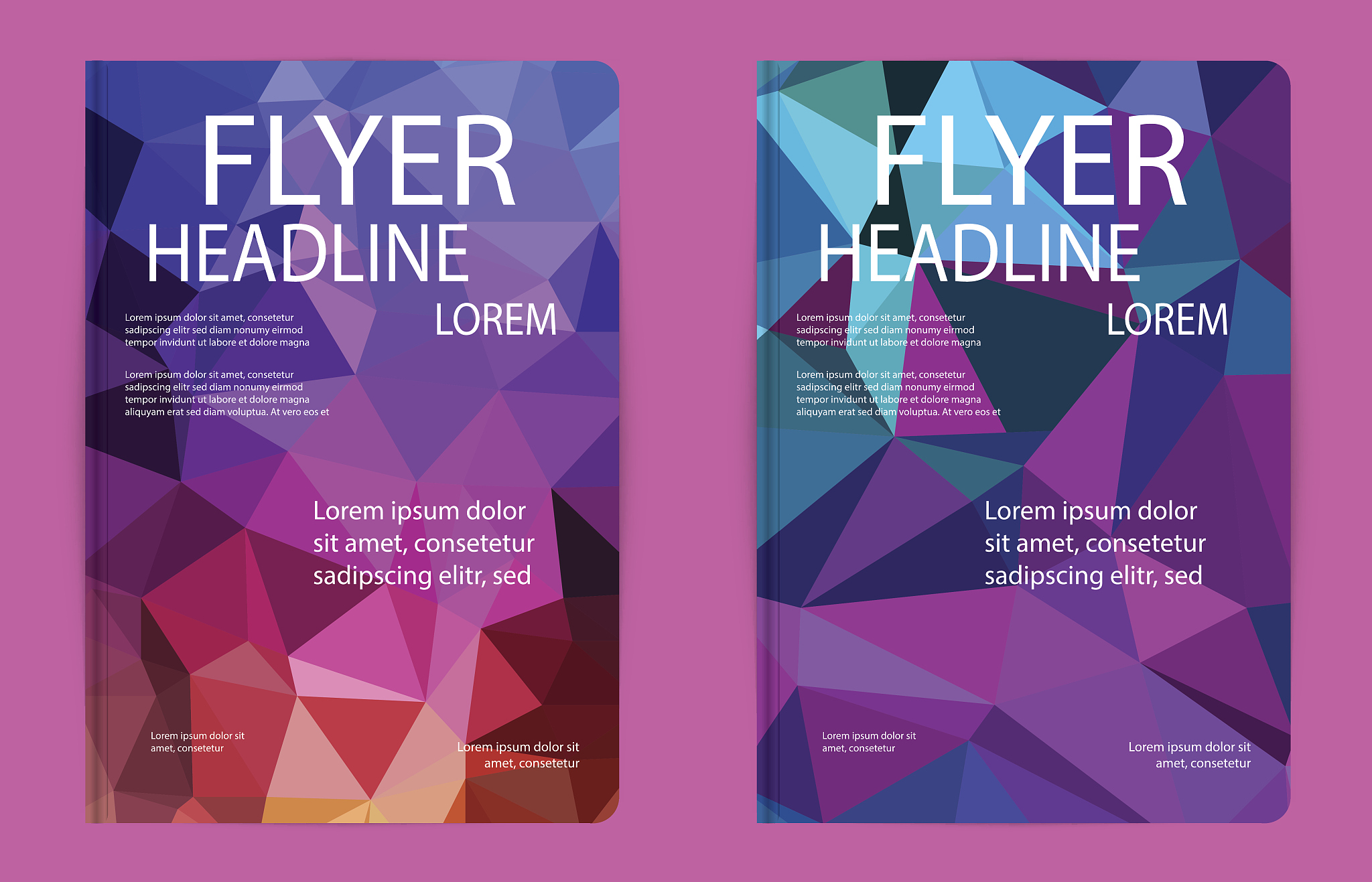 template polygon abstract design magazine brochure flyer booklet