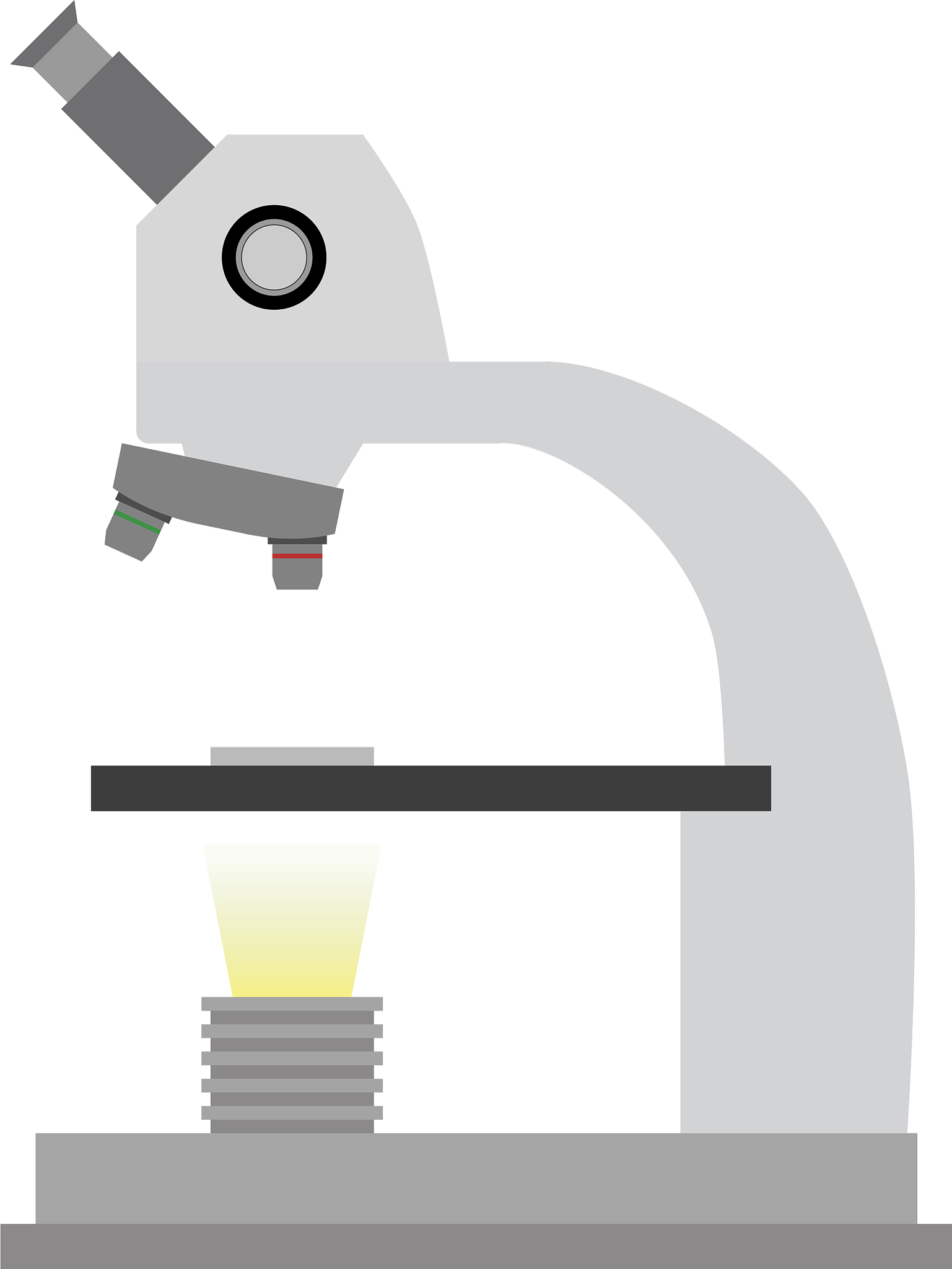 simple microscope in flat style