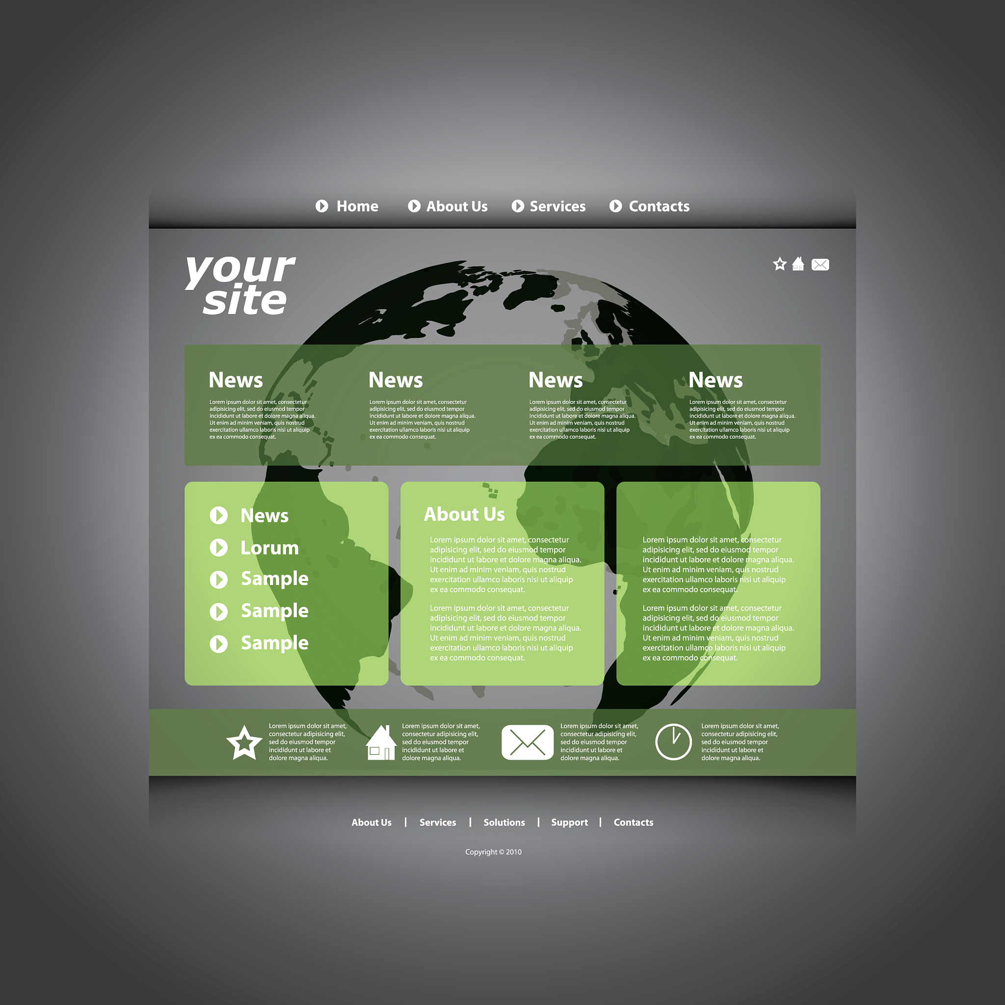 one page business website template