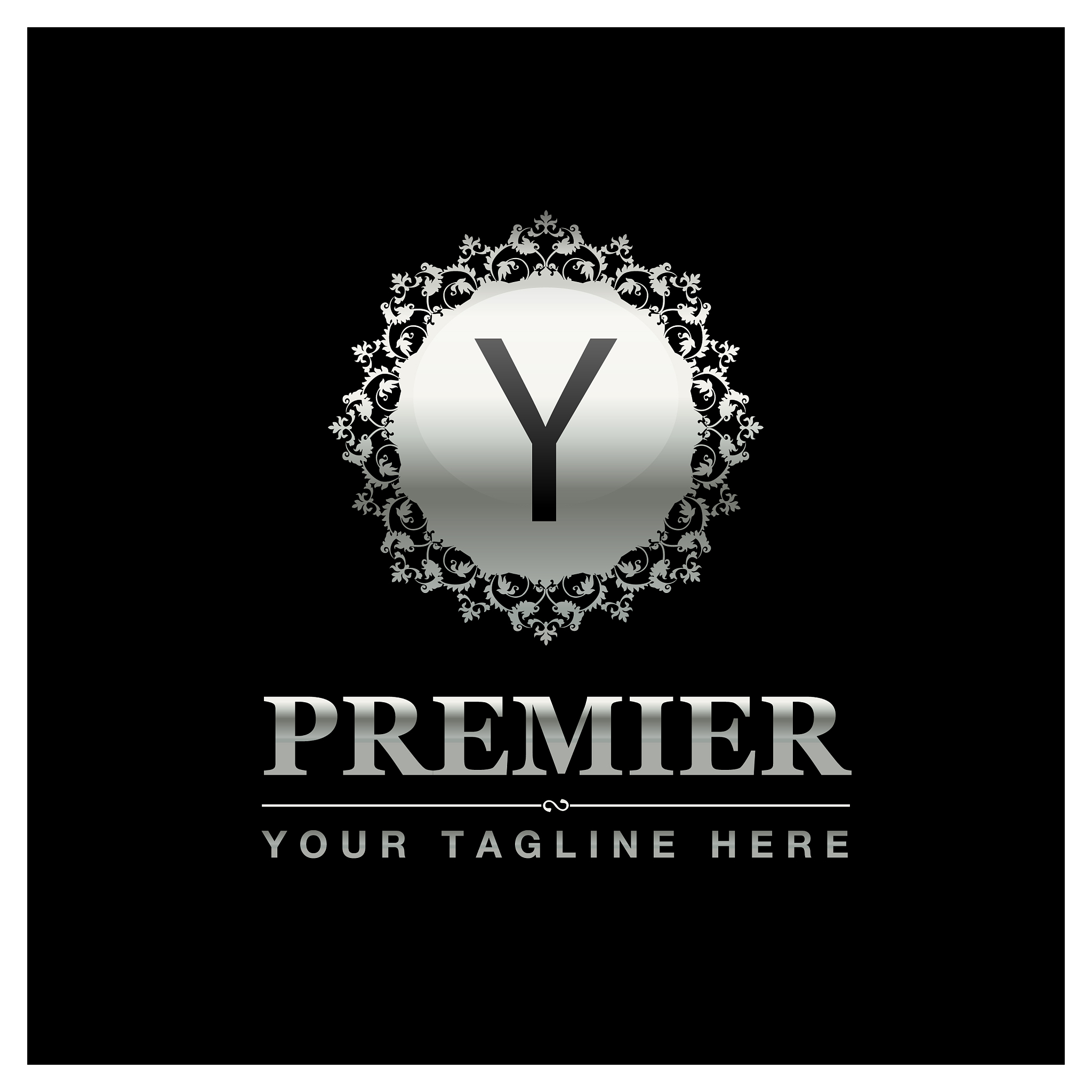 alphabetic logo design with elegent design and