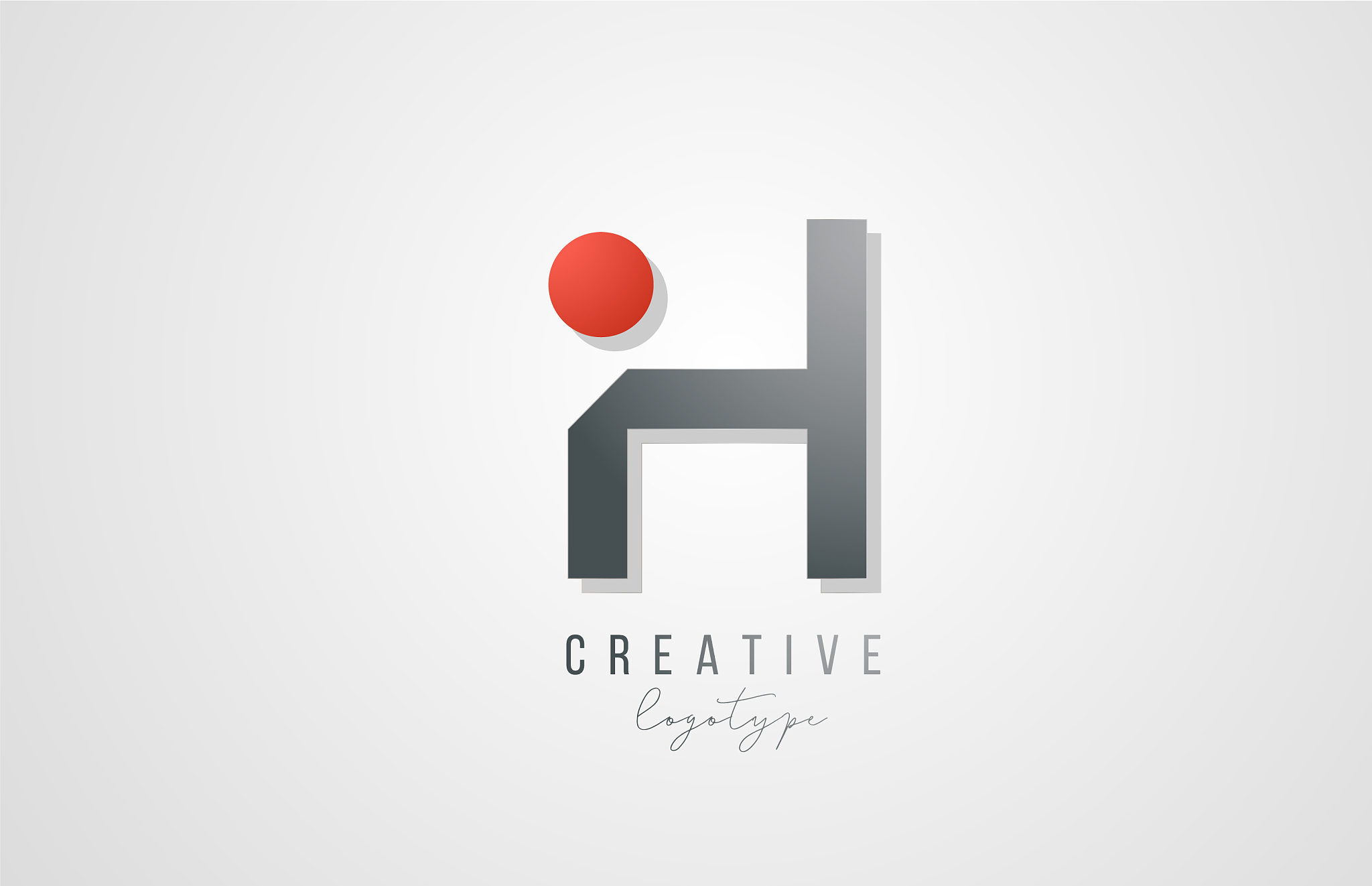 letter h logo alphabet icon design template