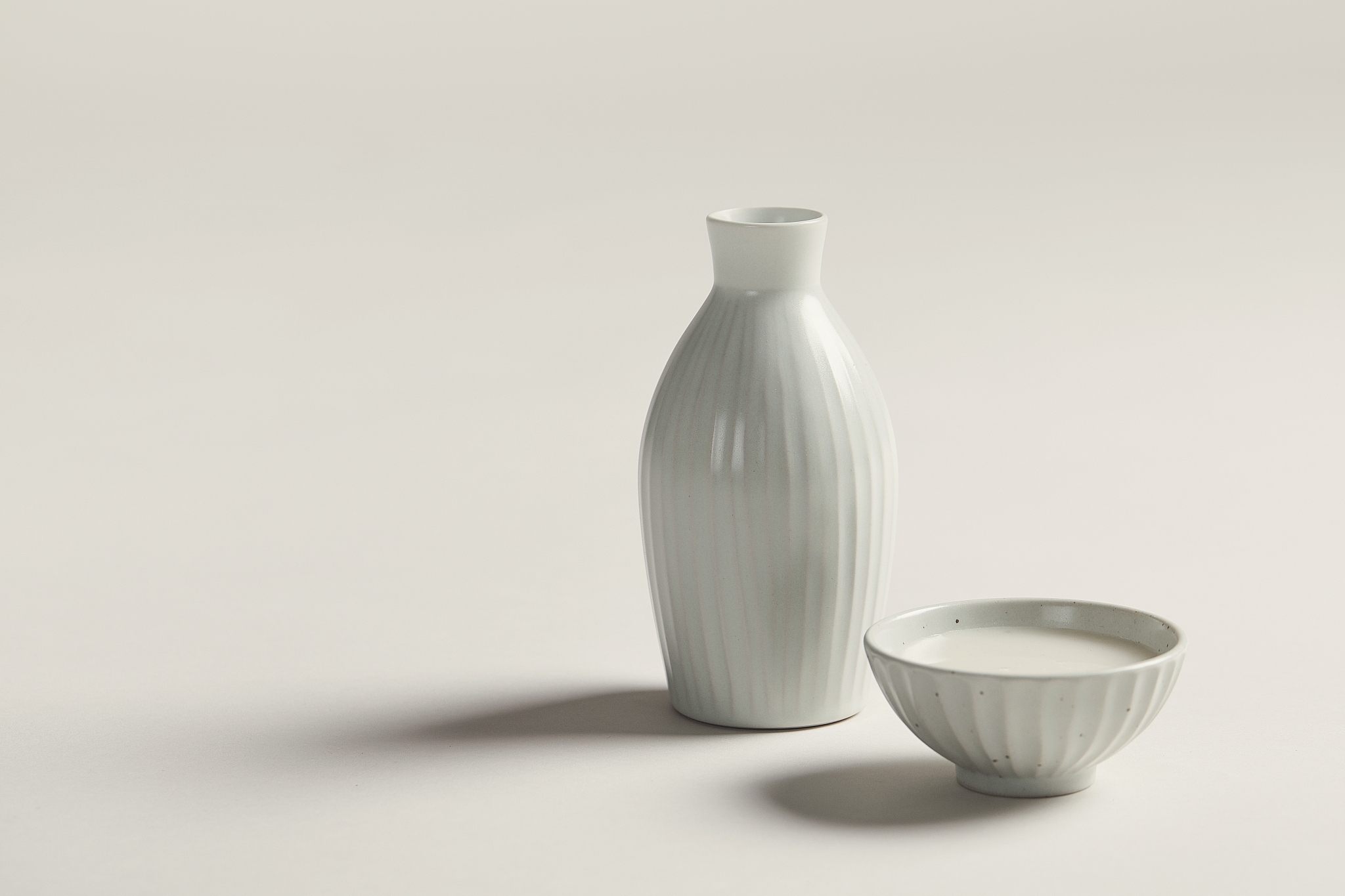 makgeolli, liquor, cup, bottle, raw rice wine